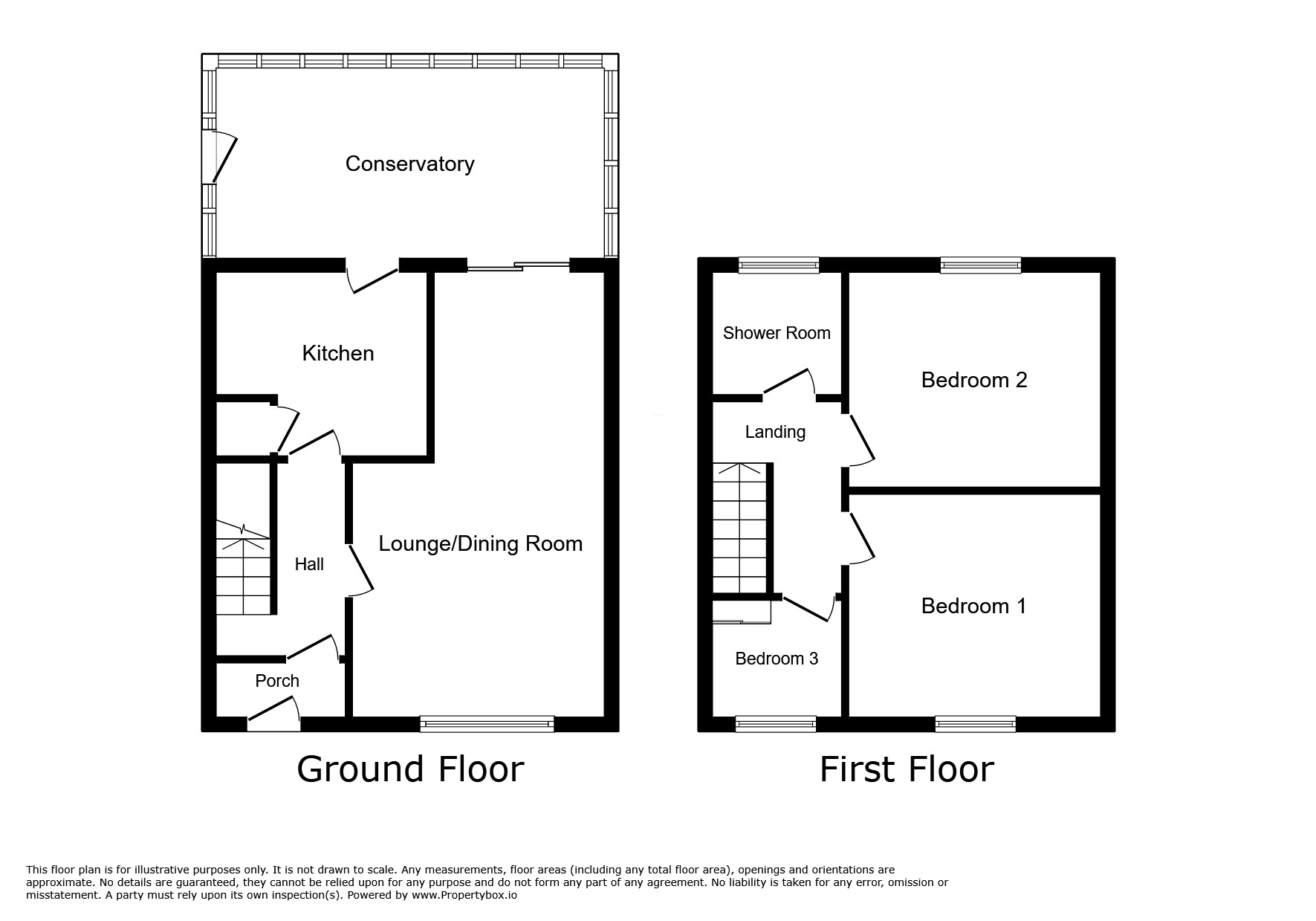 Floorplan of 3 bedroom Semi Detached House for sale, Ashtree Close, Newhall, Derbyshire, DE11