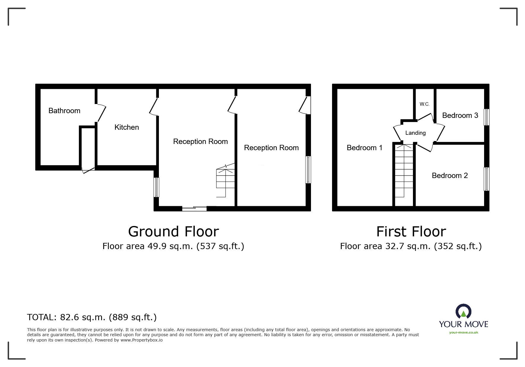 Floorplan of 3 bedroom Semi Detached House to rent, Granville Street, Woodville, Derbyshire, DE11