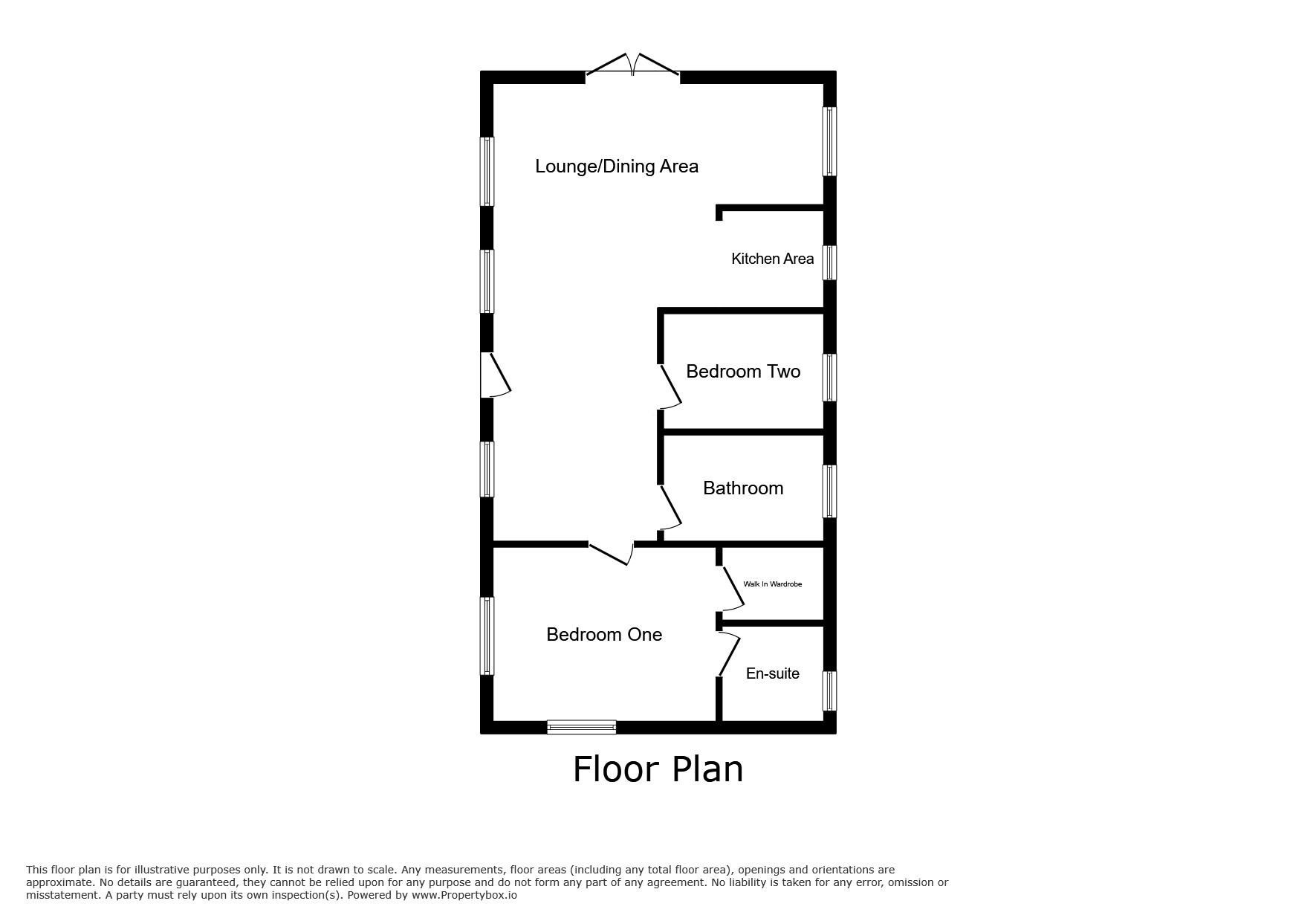 Floorplan of 2 bedroom Detached Property for sale, Park Road, Overseal, Derbyshire, DE12