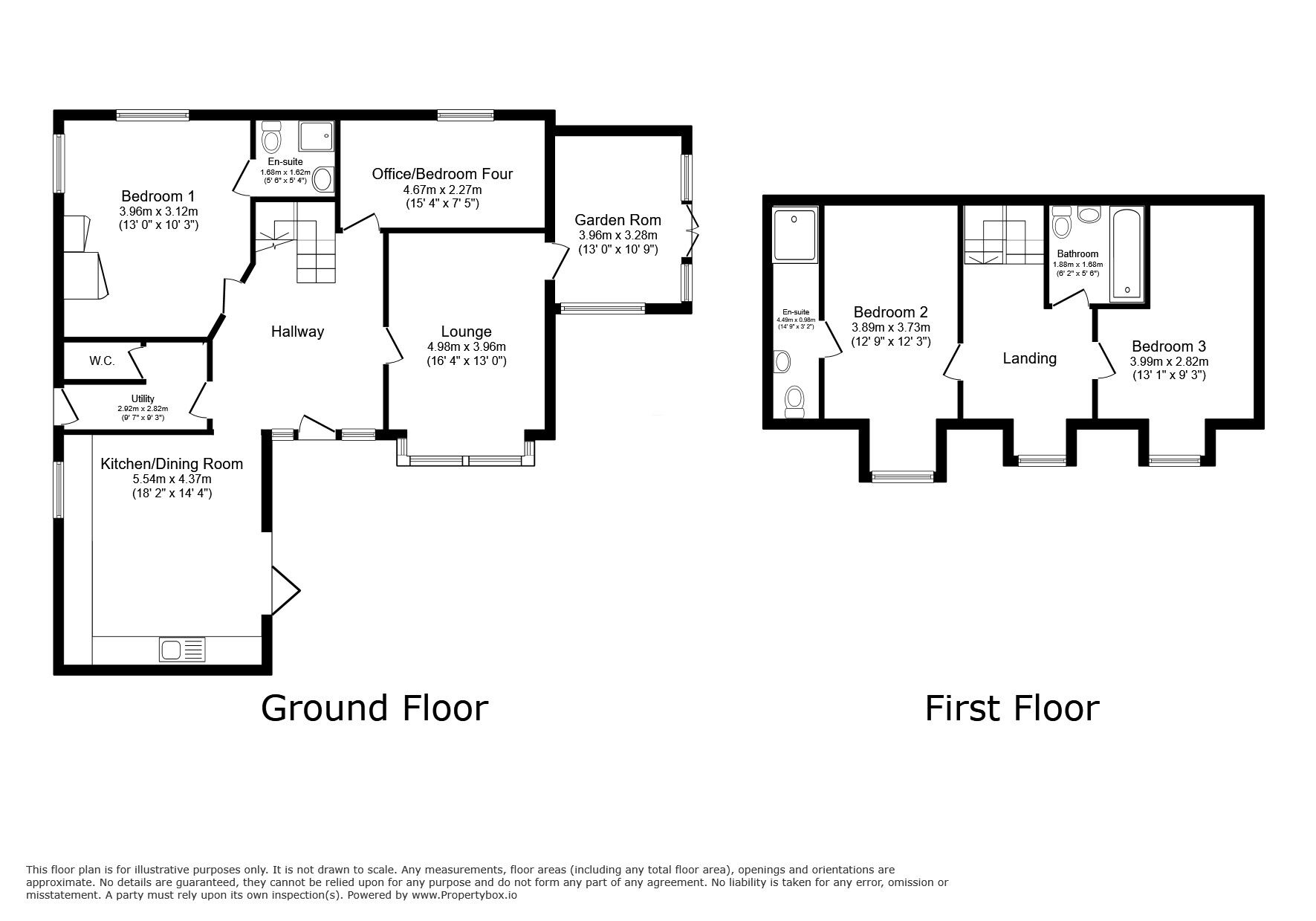 Floorplan of 4 bedroom Detached House for sale, Repton Road, Hartshorne, Derbyshire, DE11