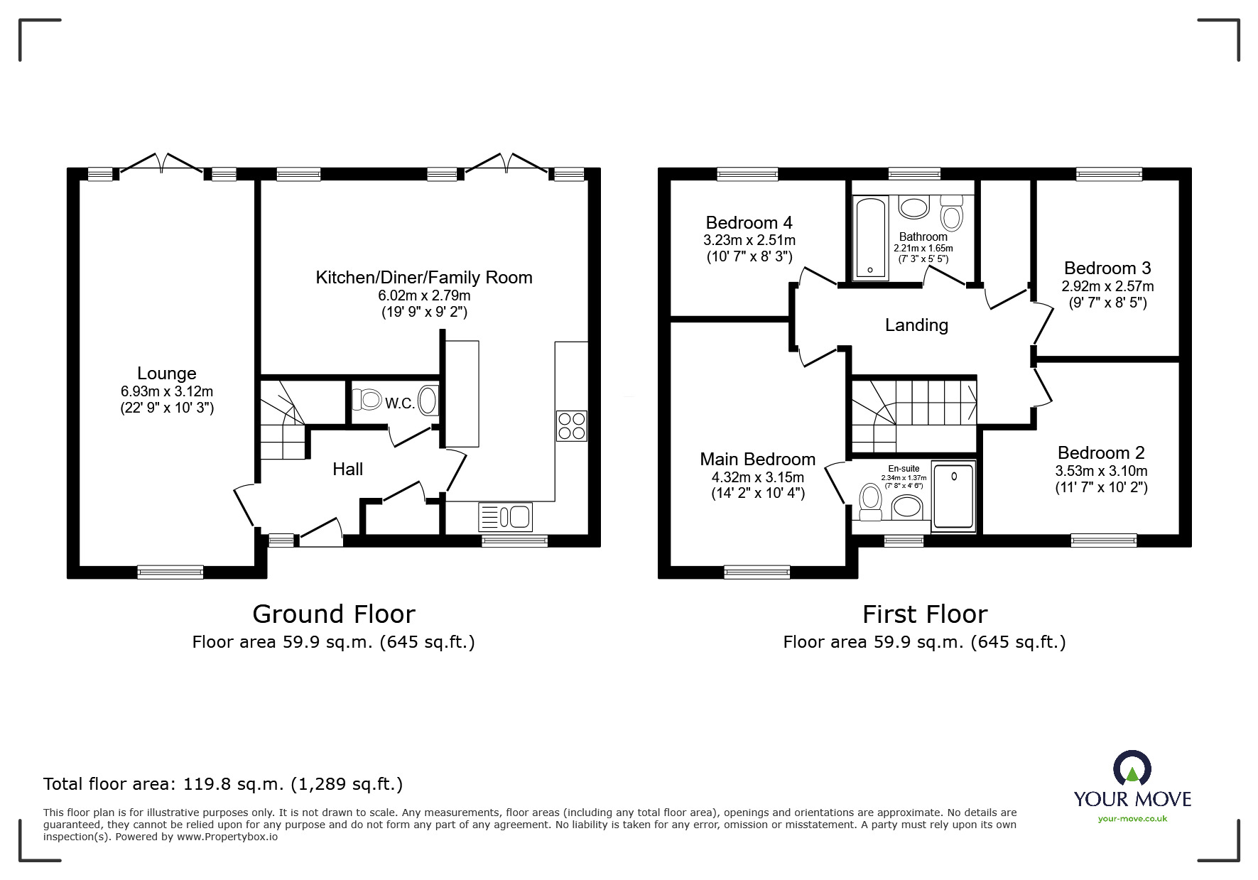 Floorplan of 4 bedroom Detached House for sale, Holden Drive, Midway, Derbyshire, DE11