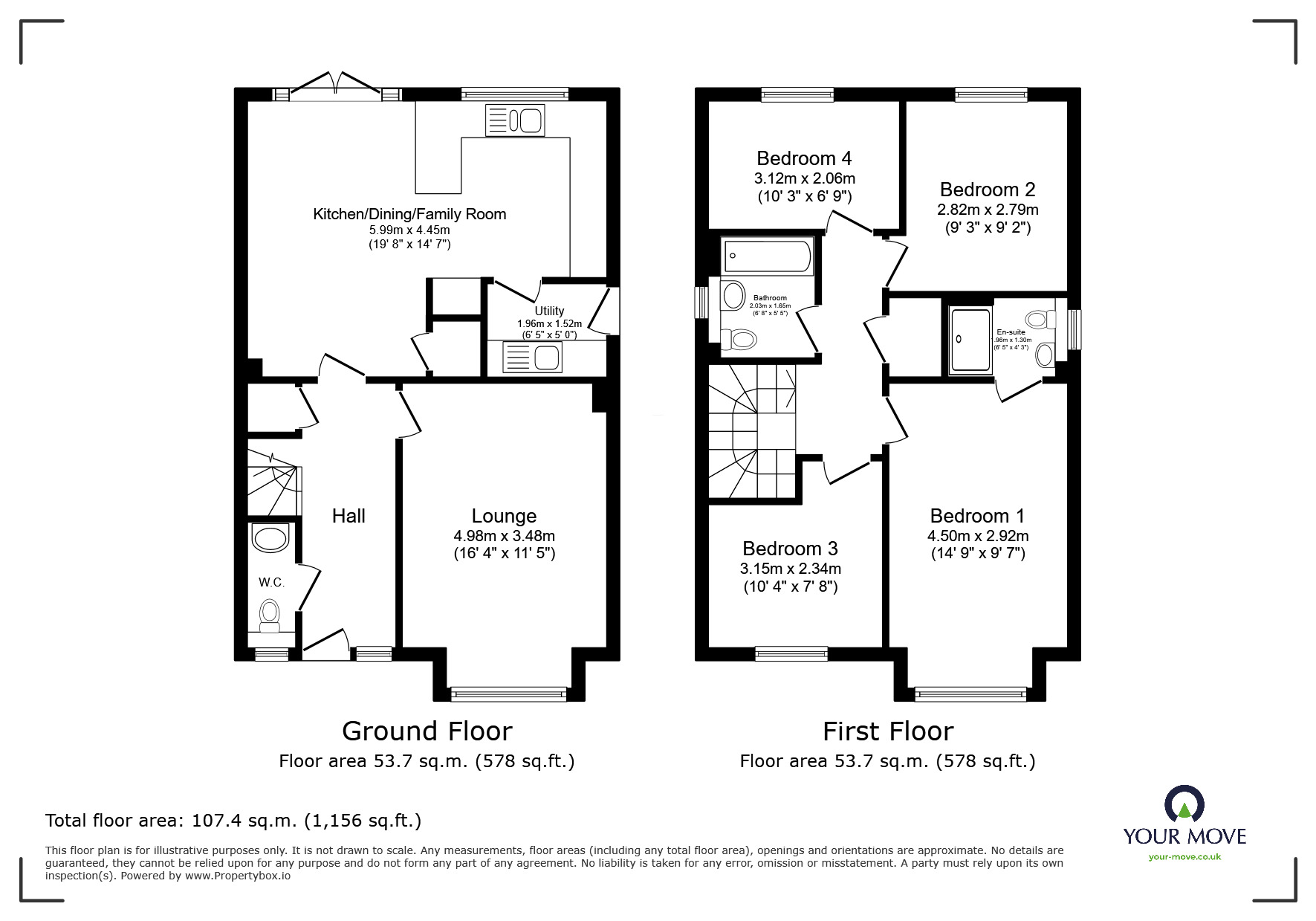 Floorplan of 4 bedroom Detached House for sale, Stirling Road, Midway, Derbyshire, DE11
