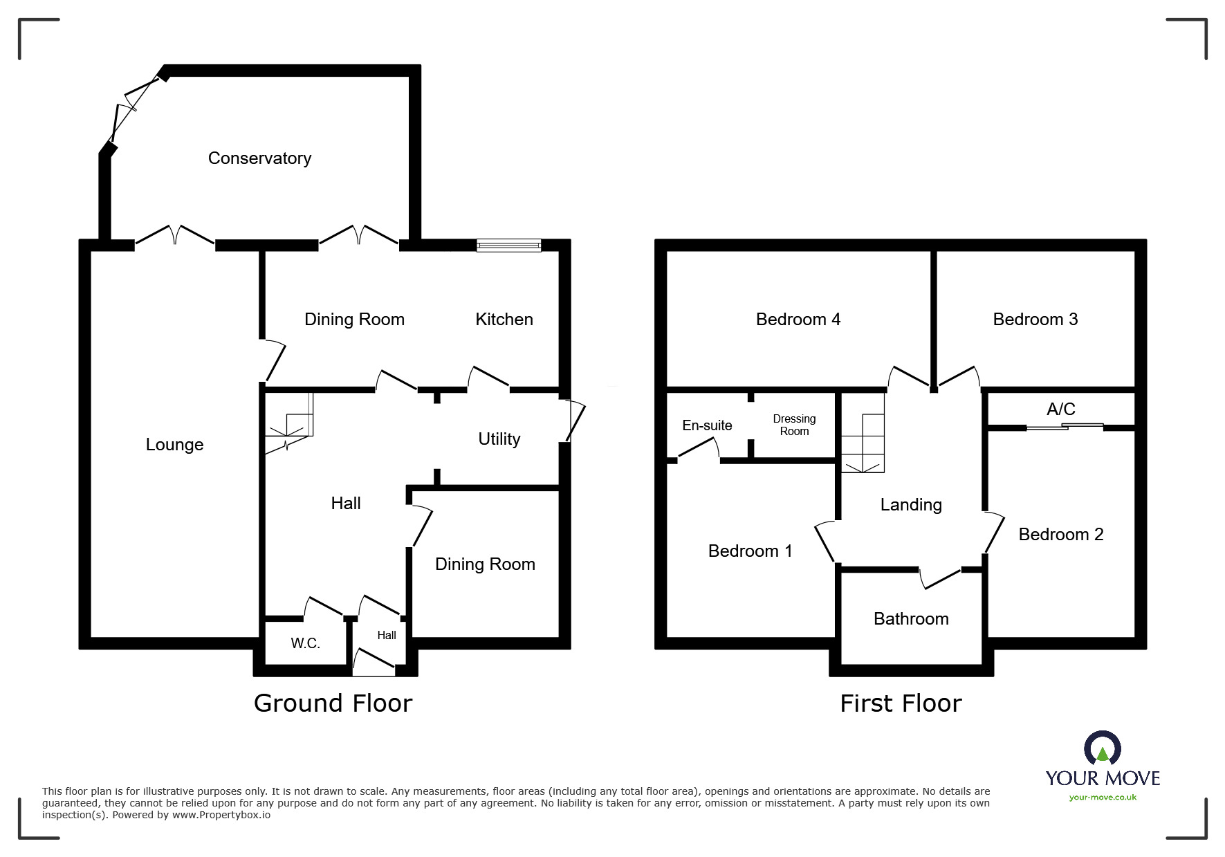 Floorplan of 4 bedroom Detached House to rent, Darklands Road, Swadlincote, Derbyshire, DE11