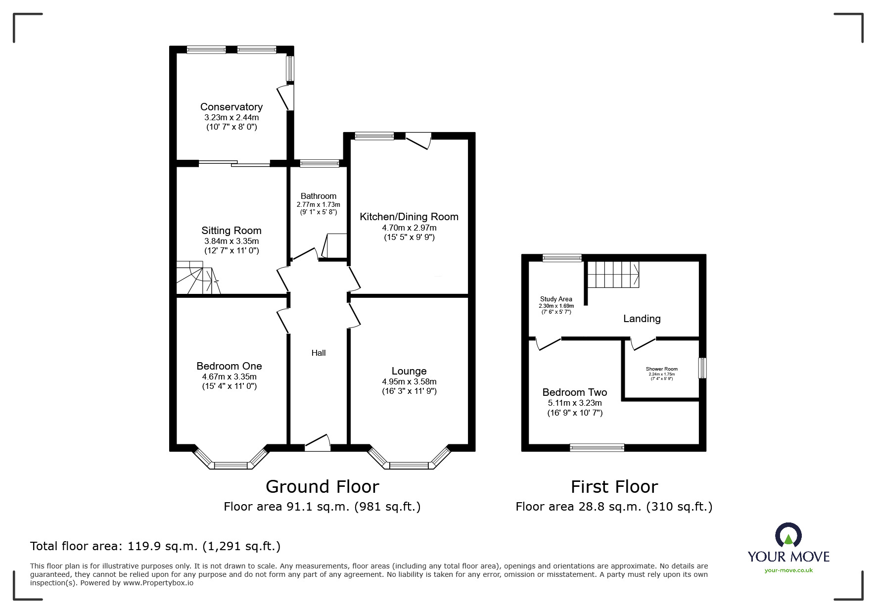Floorplan of 2 bedroom Detached Bungalow for sale, Woodfield Drive, Swadlincote, DE11