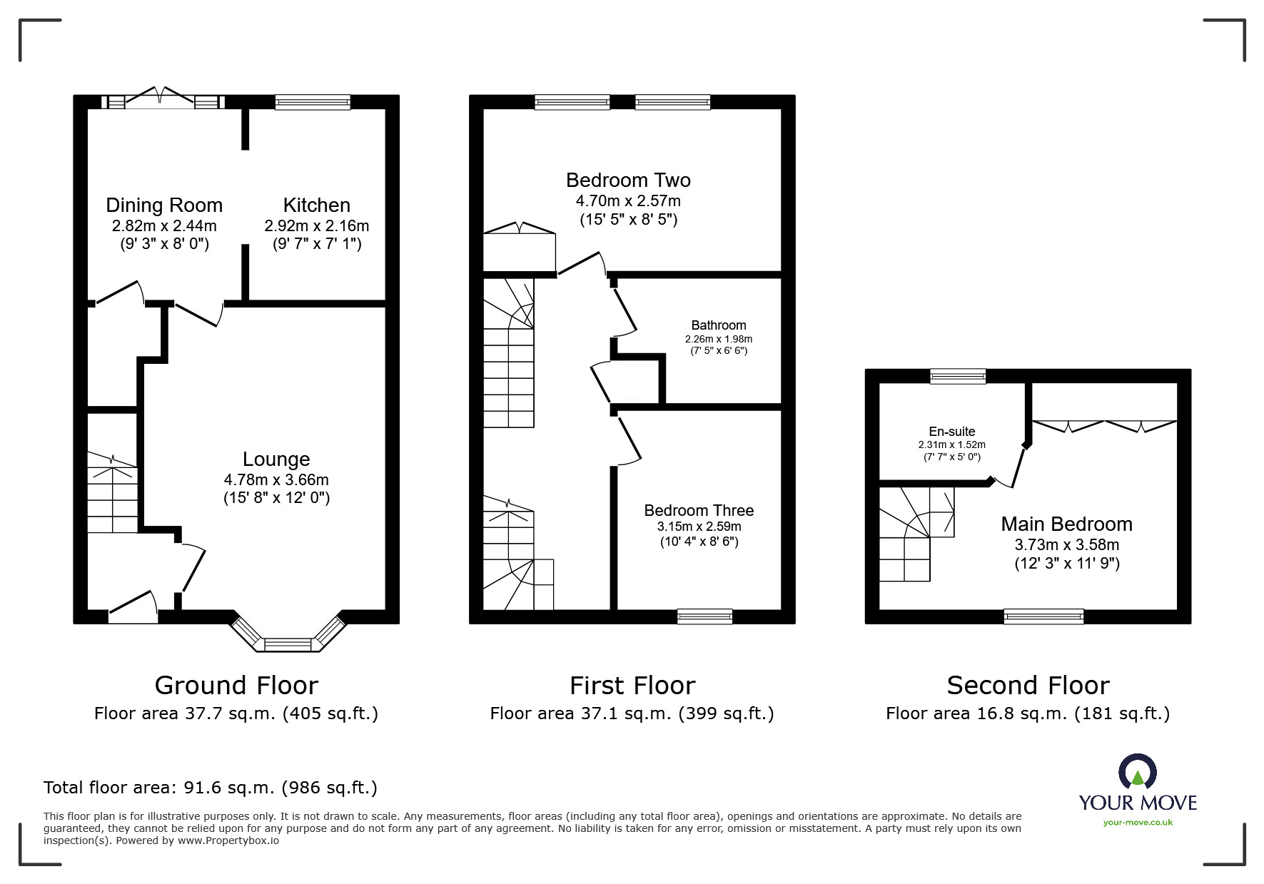 Floorplan of 3 bedroom End Terrace House for sale, Blueberry Way, Woodville, Derbyshire, DE11