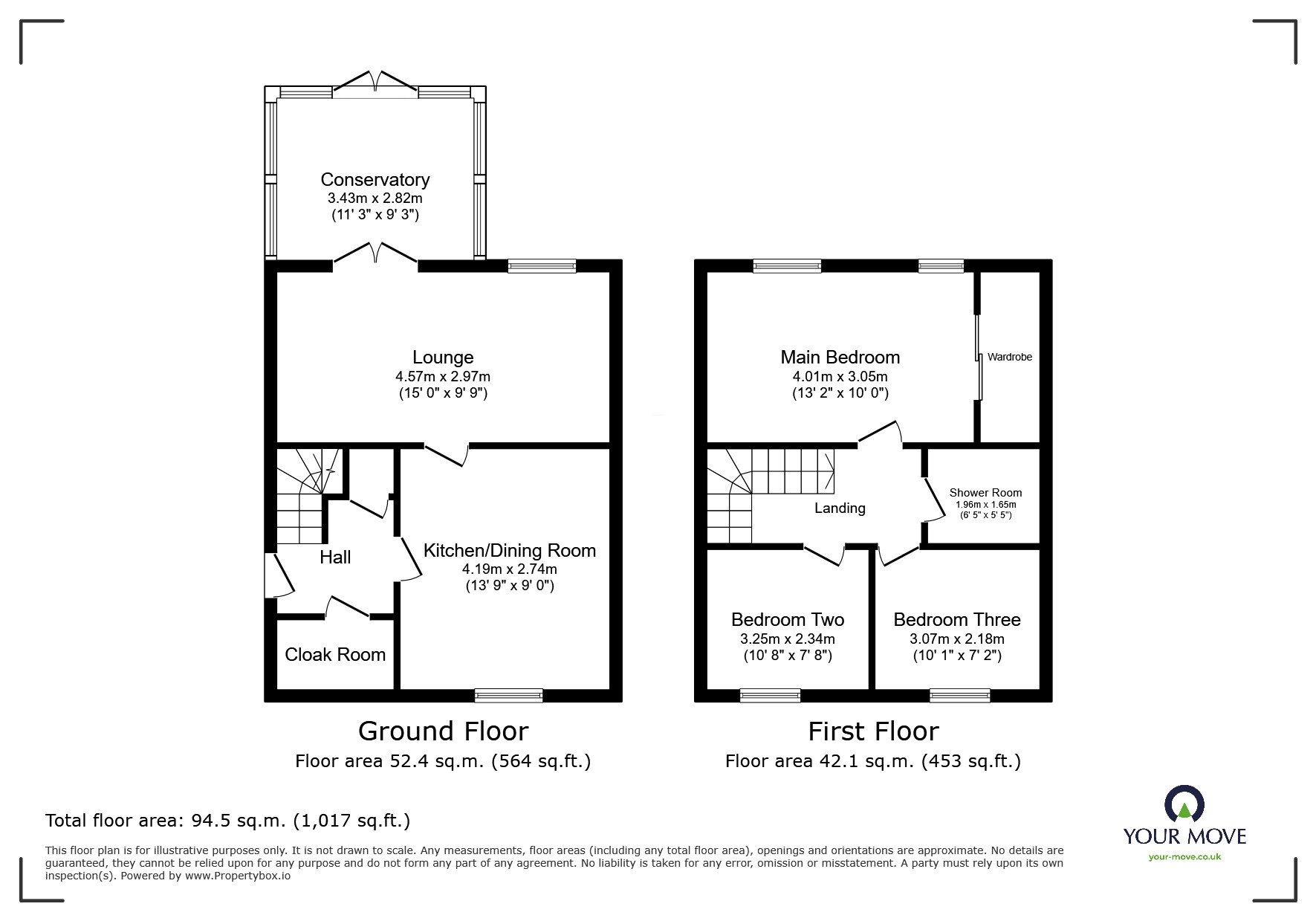 Floorplan of 3 bedroom Semi Detached House for sale, Middle Close, Swadlincote, Derbyshire, DE11