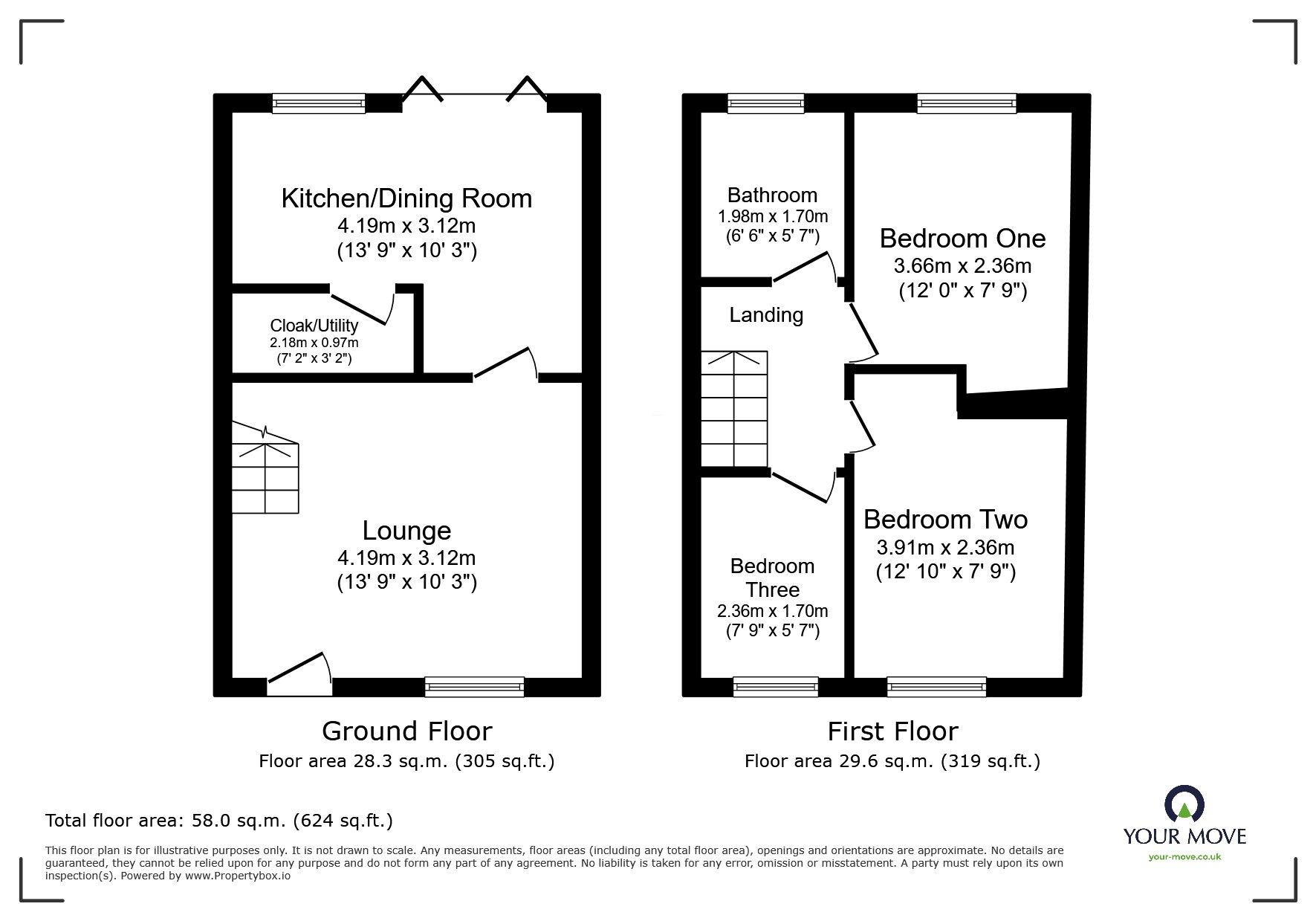 Floorplan of 3 bedroom Detached House for sale, Springwood Farm Road, Midway, Derbyshire, DE11