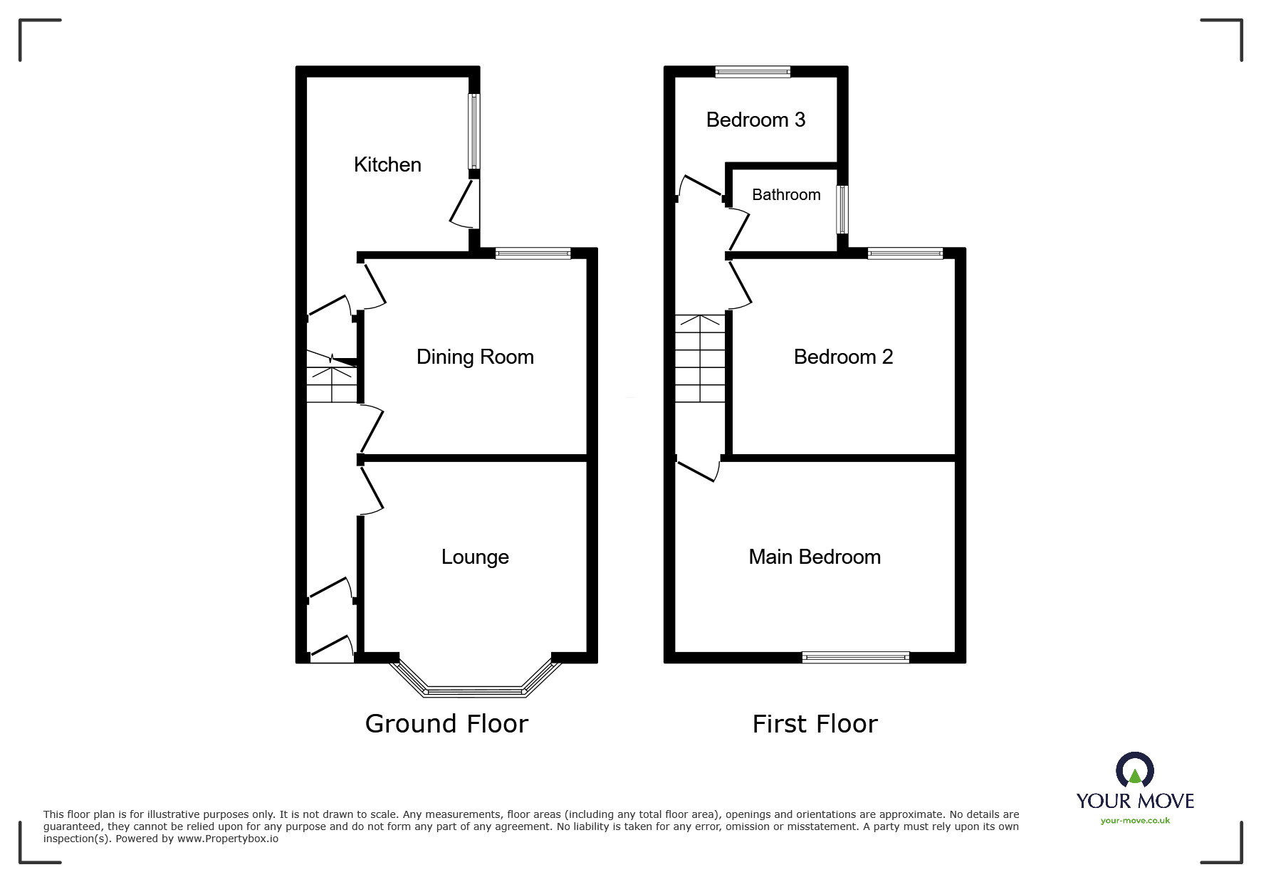 Floorplan of 3 bedroom Mid Terrace House to rent, Swadlincote Road, Woodville, Derbyshire, DE11