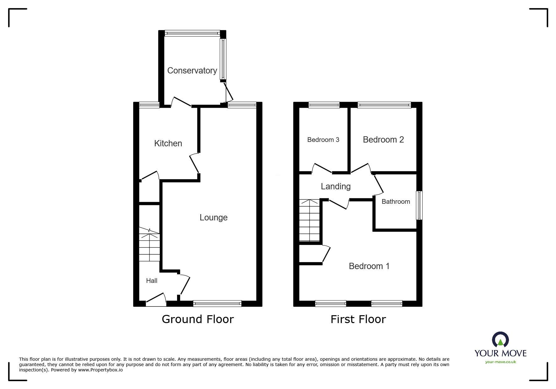 Floorplan of 3 bedroom Semi Detached House to rent, Heron Drive, Woodville, Derbyshire, DE11