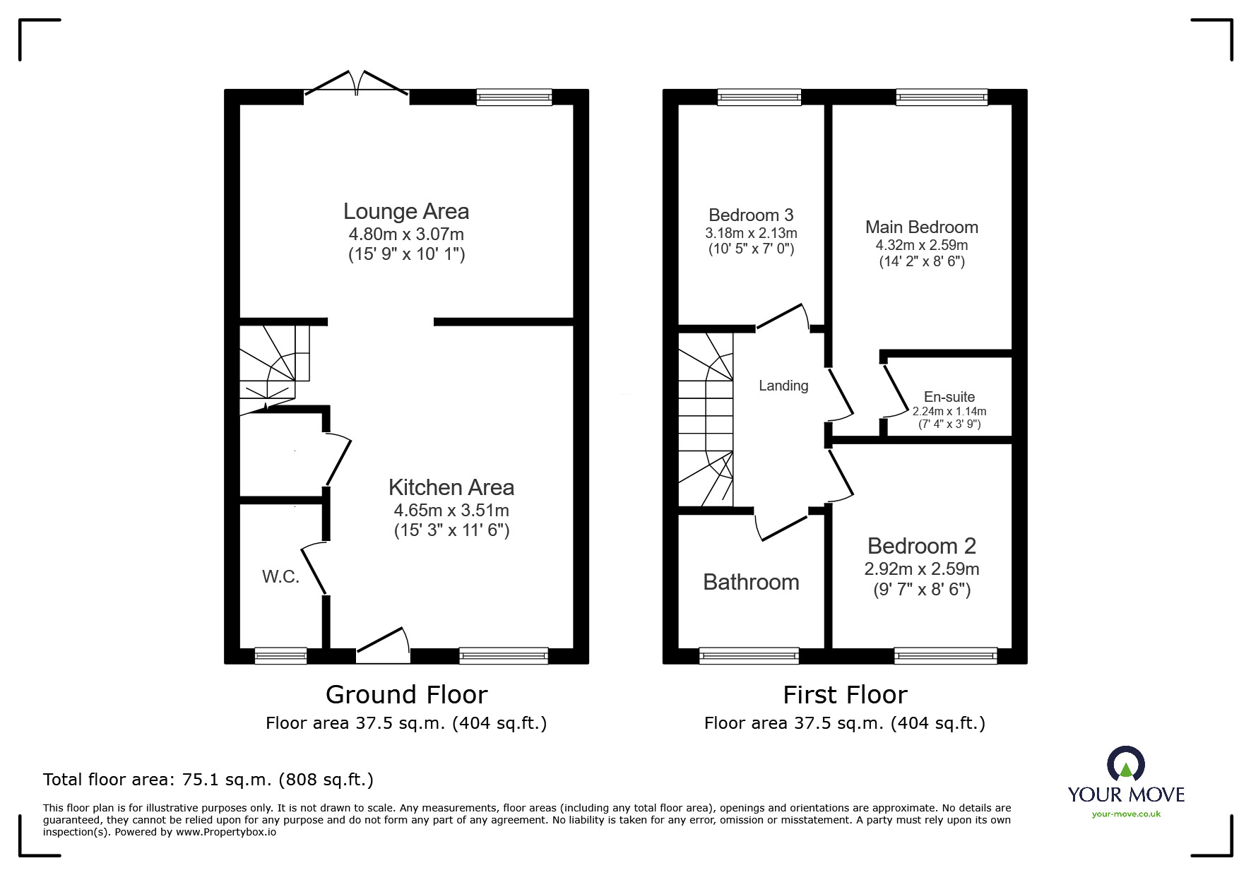 Floorplan of 3 bedroom End Terrace House for sale, Marble Drive, Newhall, Swadlincote, DE11