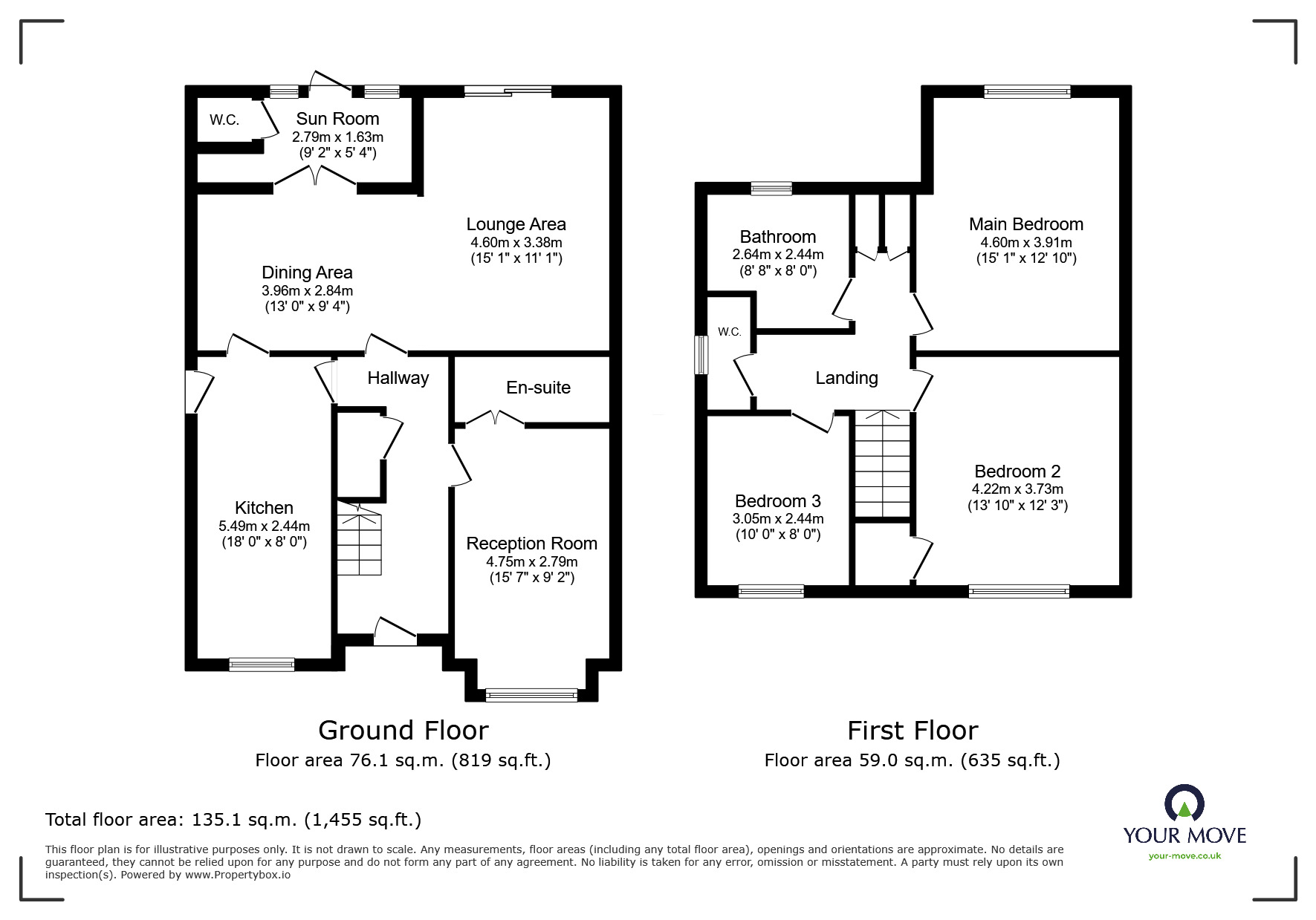 Floorplan of 3 bedroom Detached House for sale, Swadlincote Road, Woodville, Derbyshire, DE11