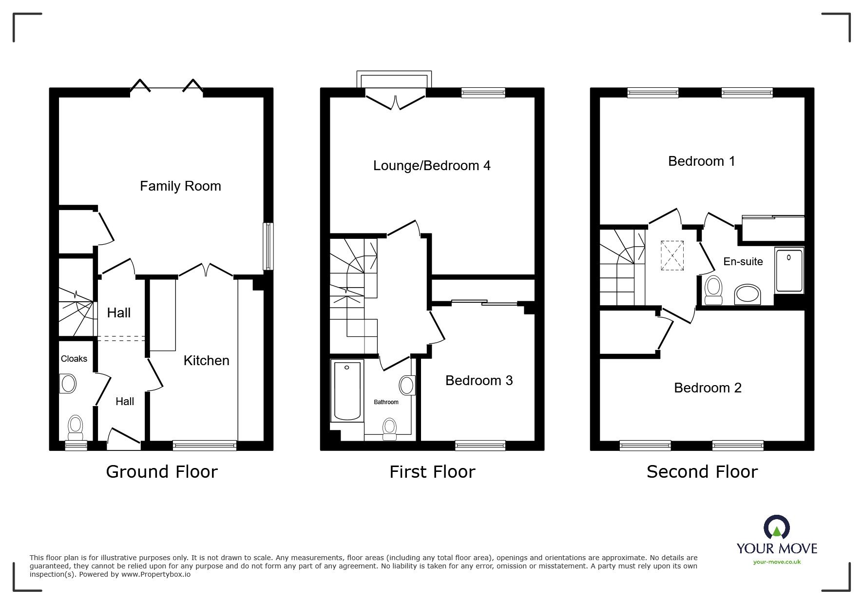 Floorplan of 3 bedroom End Terrace House for sale, Brunel Way, Church Gresley, Derbyshire, DE11
