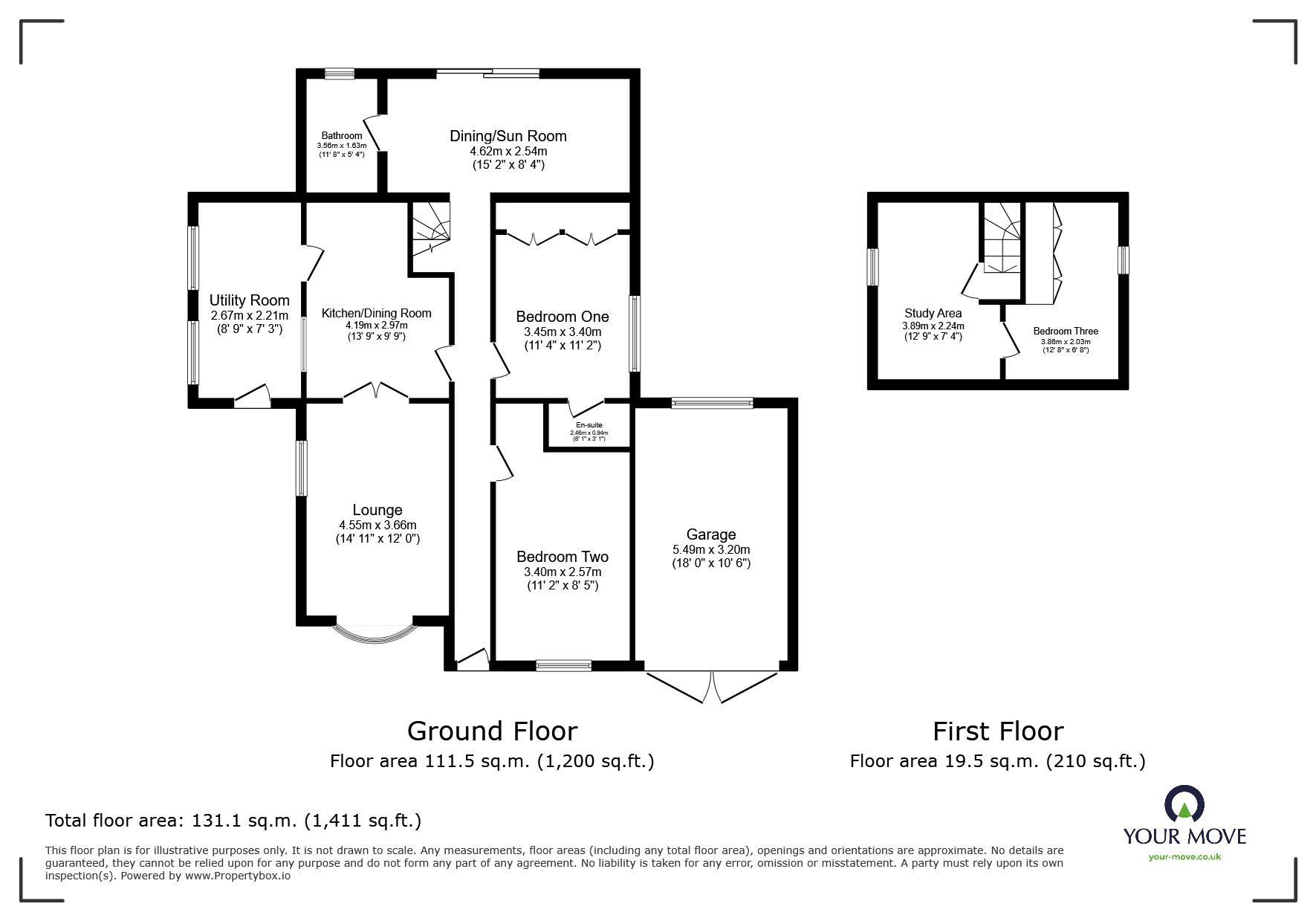 Floorplan of 3 bedroom Detached Bungalow for sale, Westfield Road, Swadlincote, Derbyshire, DE11