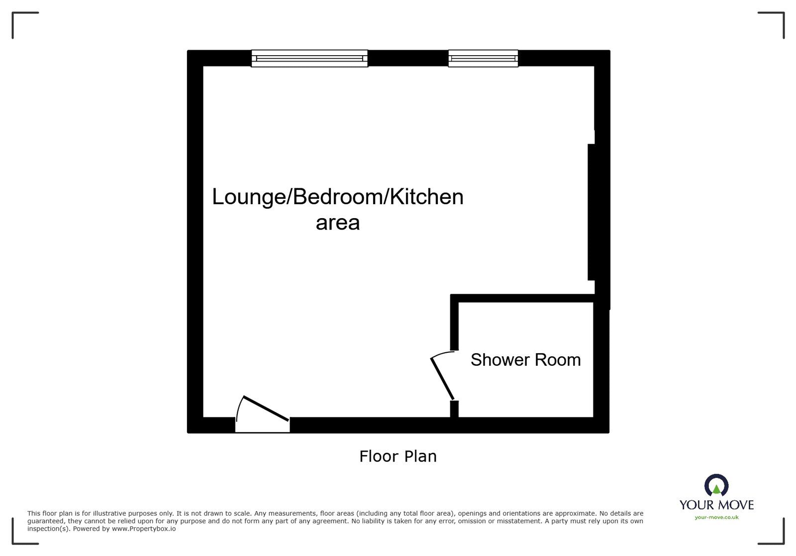 Floorplan of 1 bedroom  Flat to rent, High Street, Swadlincote, Derbyshire, DE11
