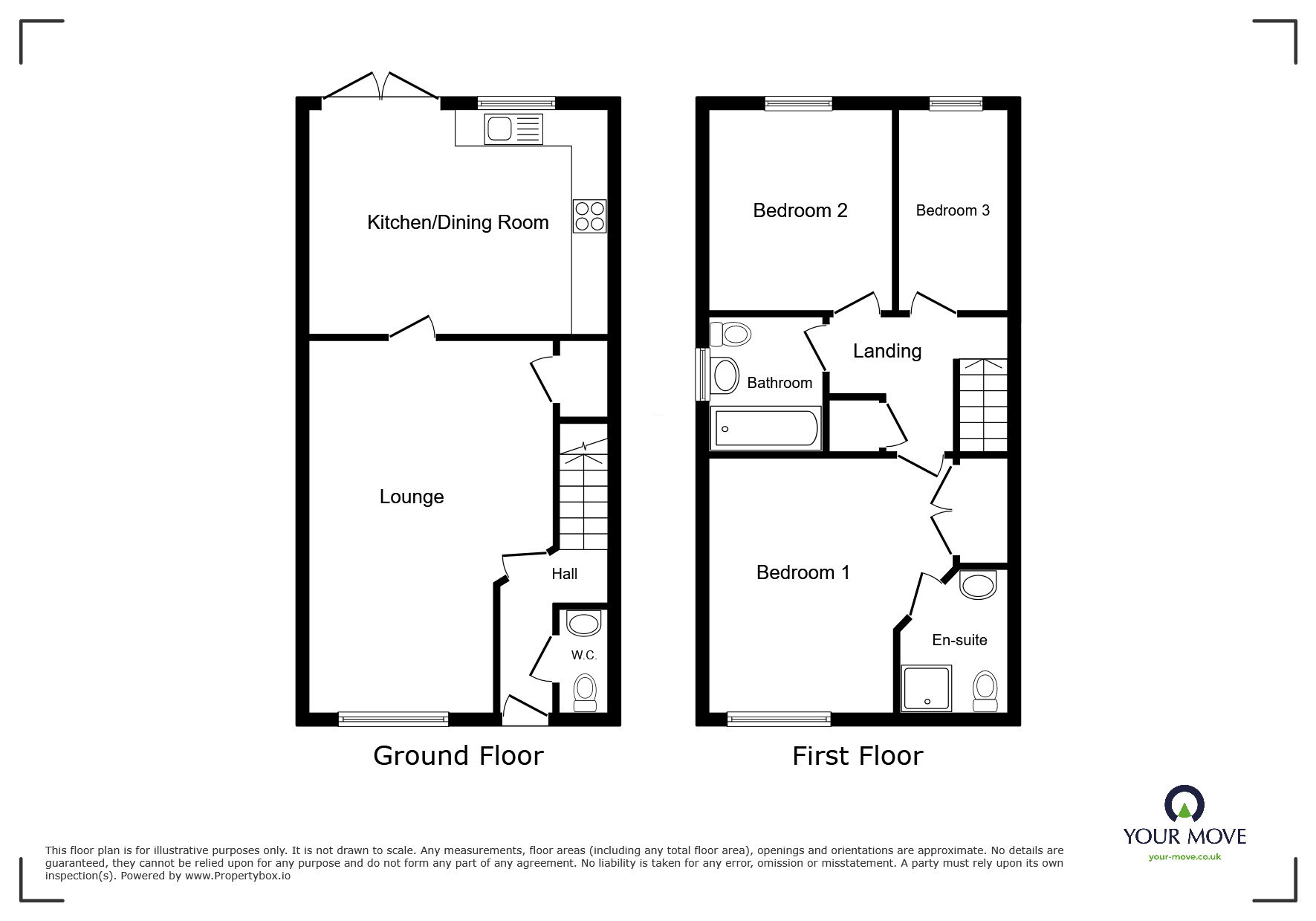 Floorplan of 3 bedroom Semi Detached House for sale, Hillfield Close, Albert Village, Leicestershire, DE11