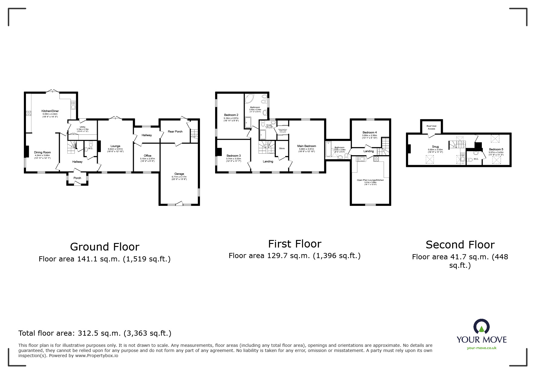Floorplan of 6 bedroom Detached House for sale, Colliery Lane, Linton, Derbyshire, DE12