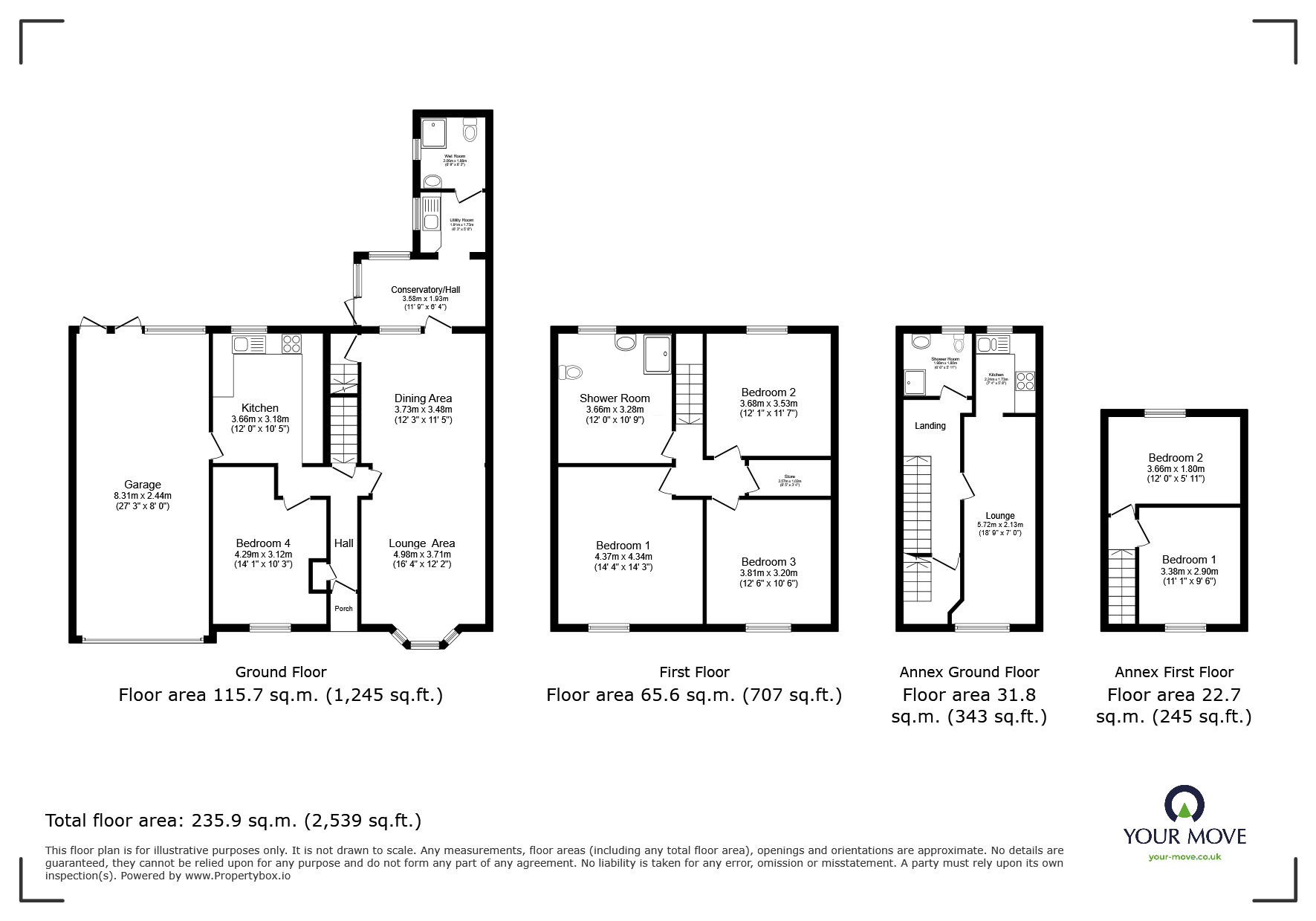 Floorplan of 5 bedroom End Terrace House for sale, Parliament Street, Newhall, Derbyshire, DE11
