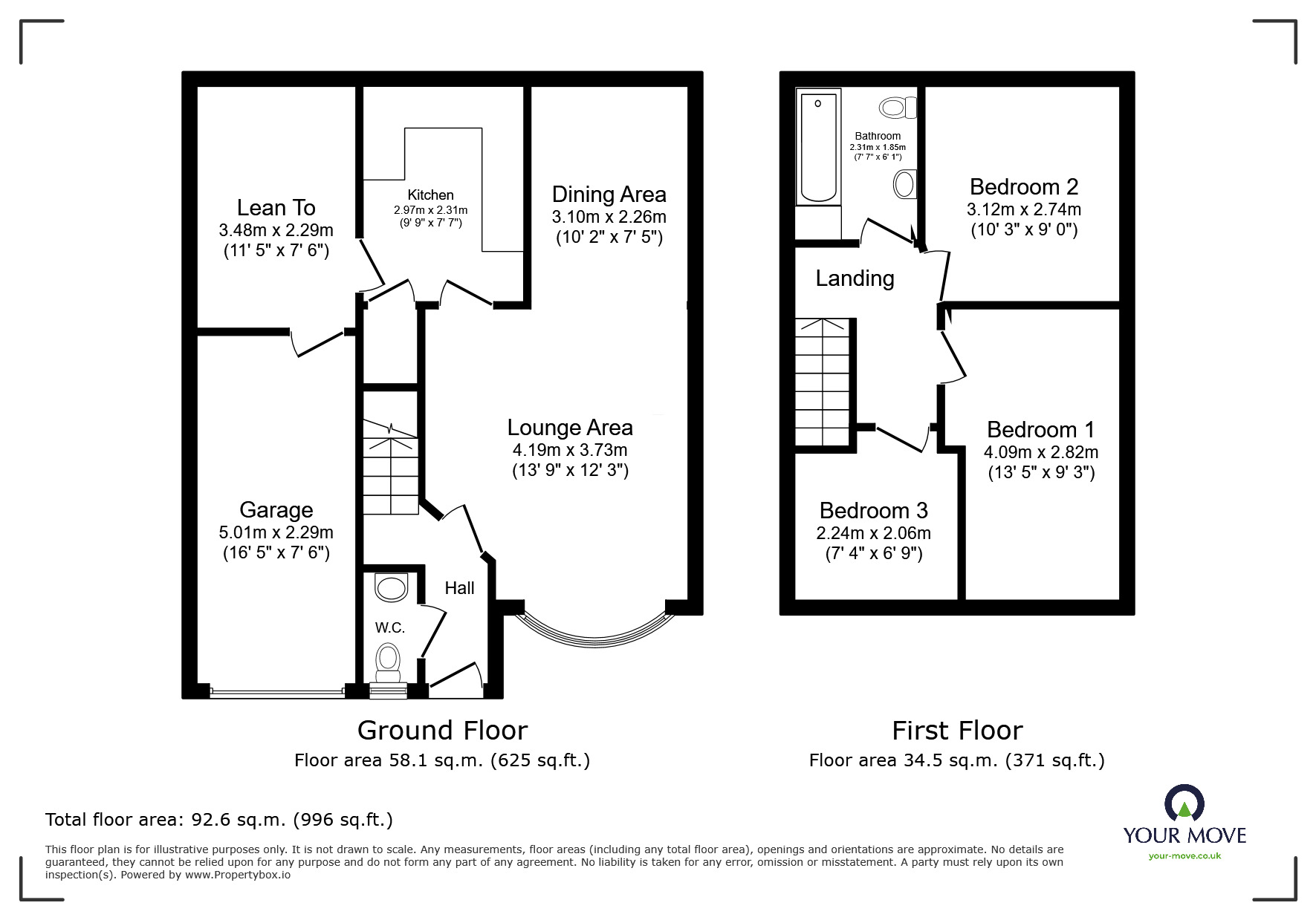 Floorplan of 3 bedroom Semi Detached House for sale, Hay Wain Lane, Midway, Derbyshire, DE11