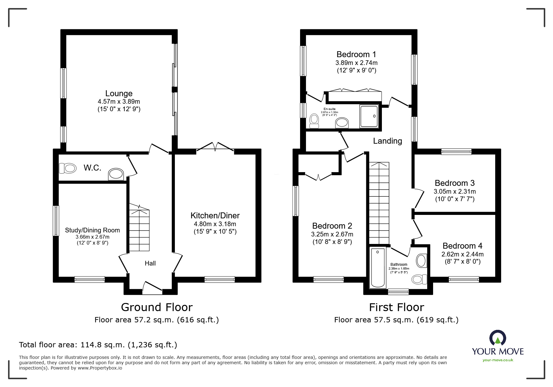 Floorplan of 4 bedroom Link Detached House for sale, Newman Drive, Church Gresley, Derbyshire, DE11