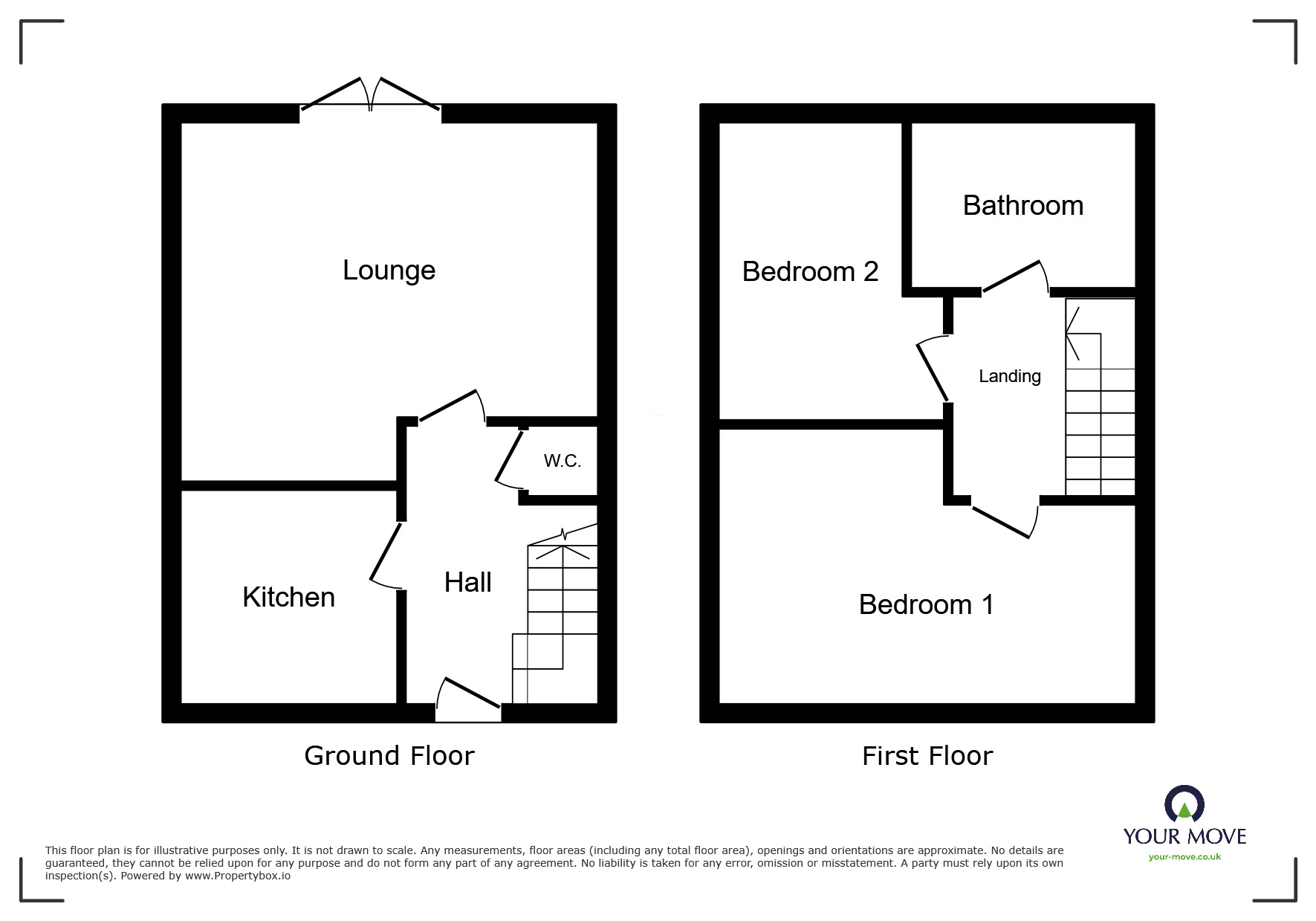 Floorplan of 2 bedroom End Terrace House to rent, Deltic, Tamworth, Staffordshire, B77