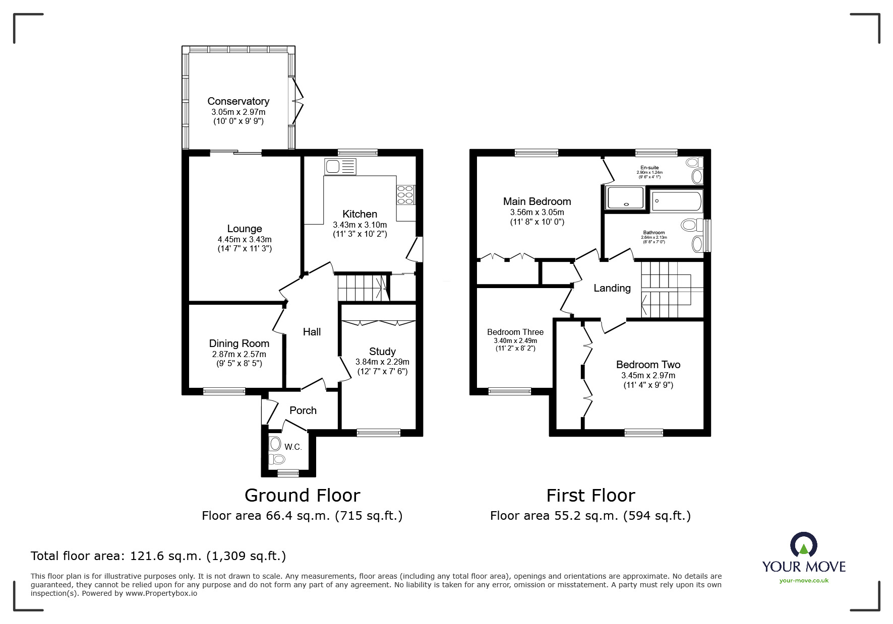 Floorplan of 3 bedroom Detached House for sale, Bretby Hollow, Newhall, Derbyshire, DE11
