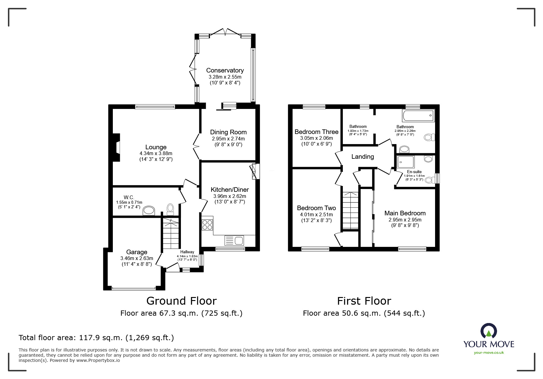 Floorplan of 4 bedroom Detached House for sale, Home Farm Court, Castle Gresley, Derbyshire, DE11