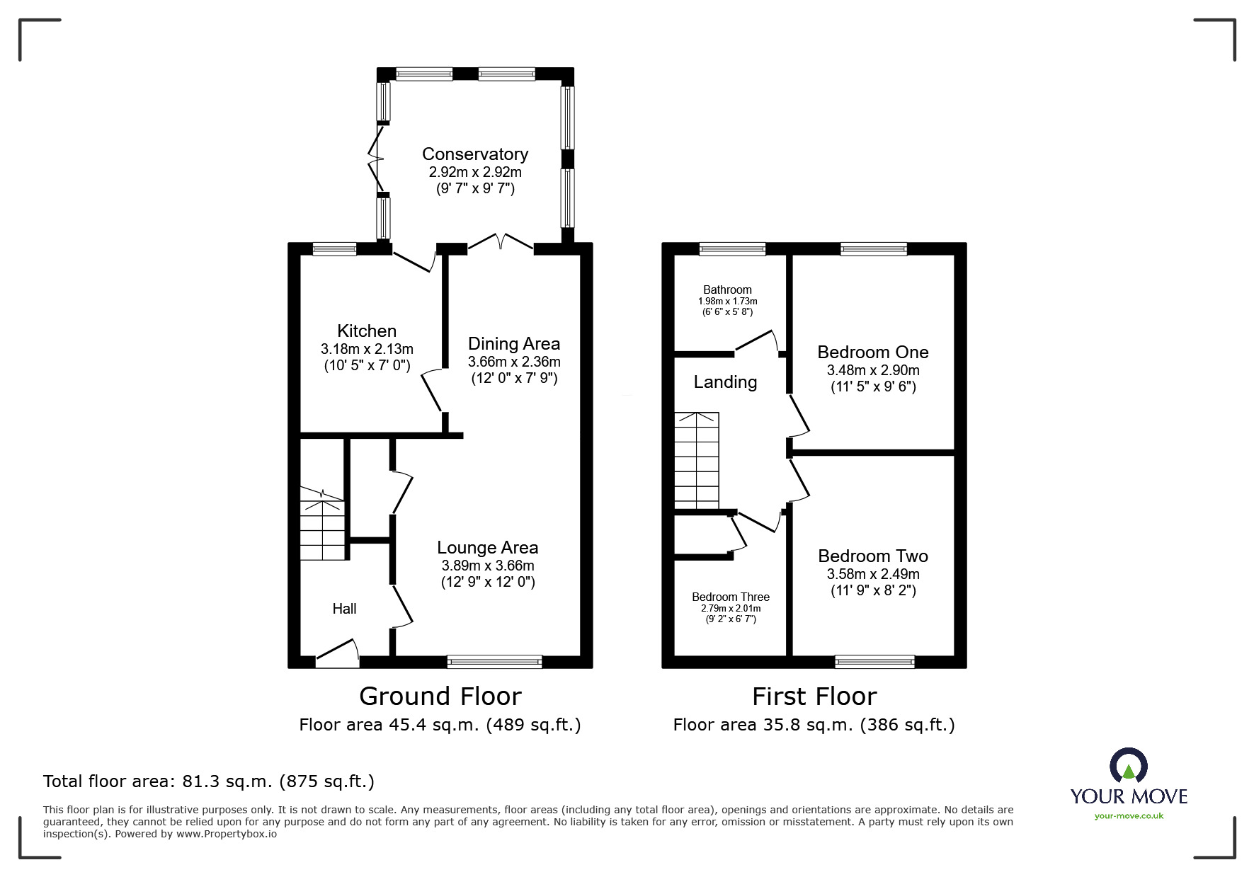 Floorplan of 3 bedroom Semi Detached House for sale, Springwood Farm Road, Midway, Derbyshire, DE11