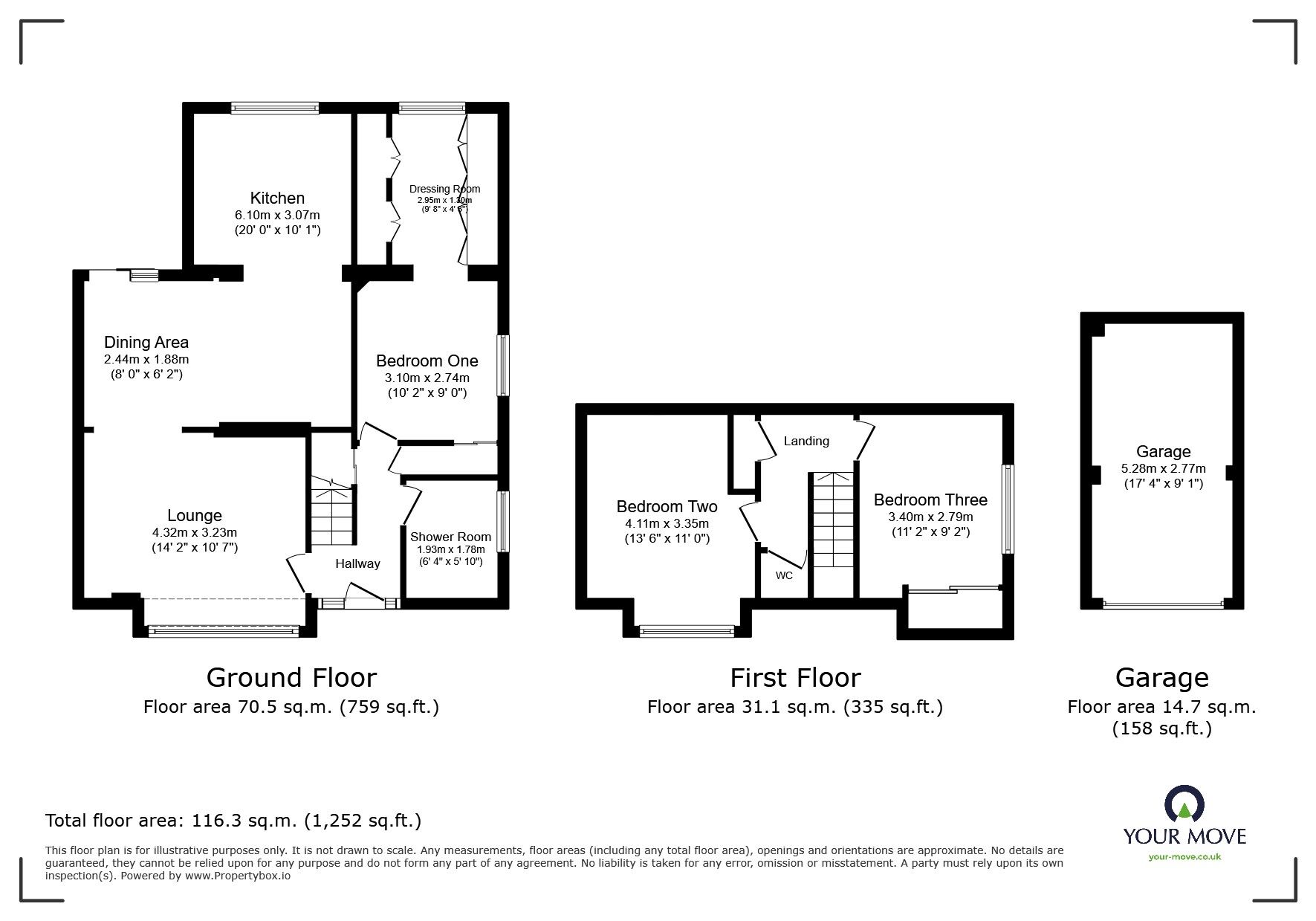 Floorplan of 3 bedroom Detached House for sale, Dalebrook Road, Burton-on-Trent, Staffordshire, DE15