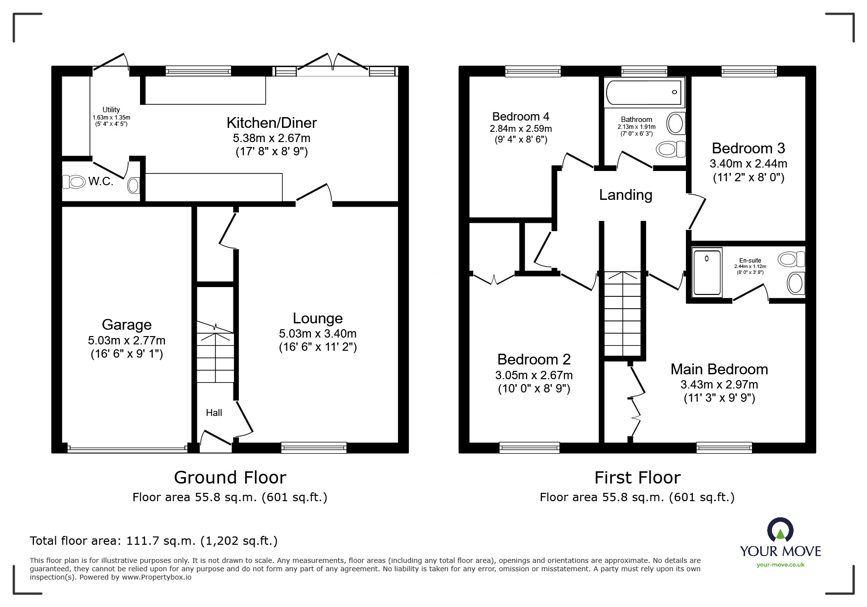 Floorplan of 4 bedroom Detached House for sale, Ivatt Close, Midway, Derbyshire, DE11