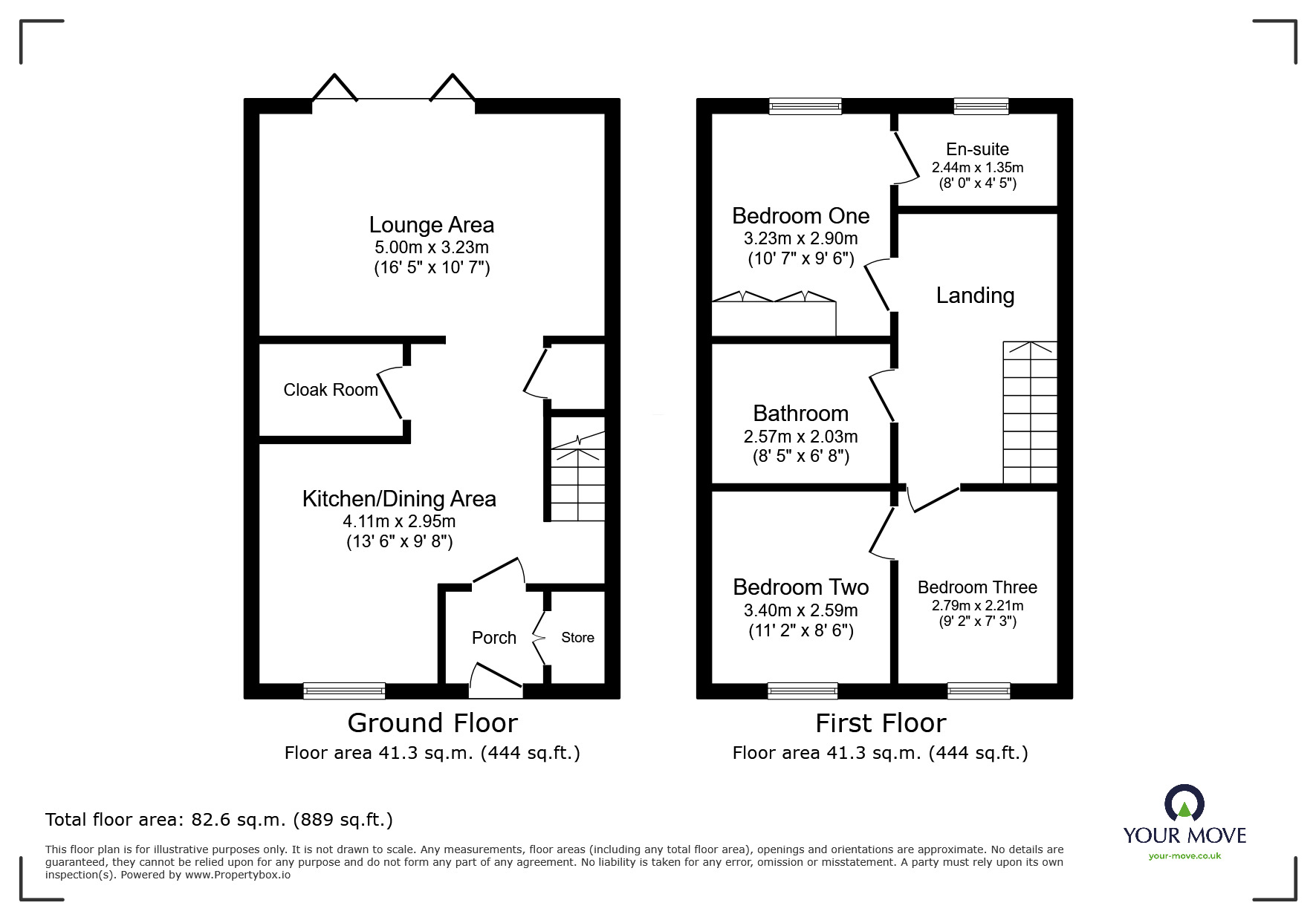 Floorplan of 3 bedroom Semi Detached House for sale, Moonstone Way, Newhall, Derbyshire, DE11