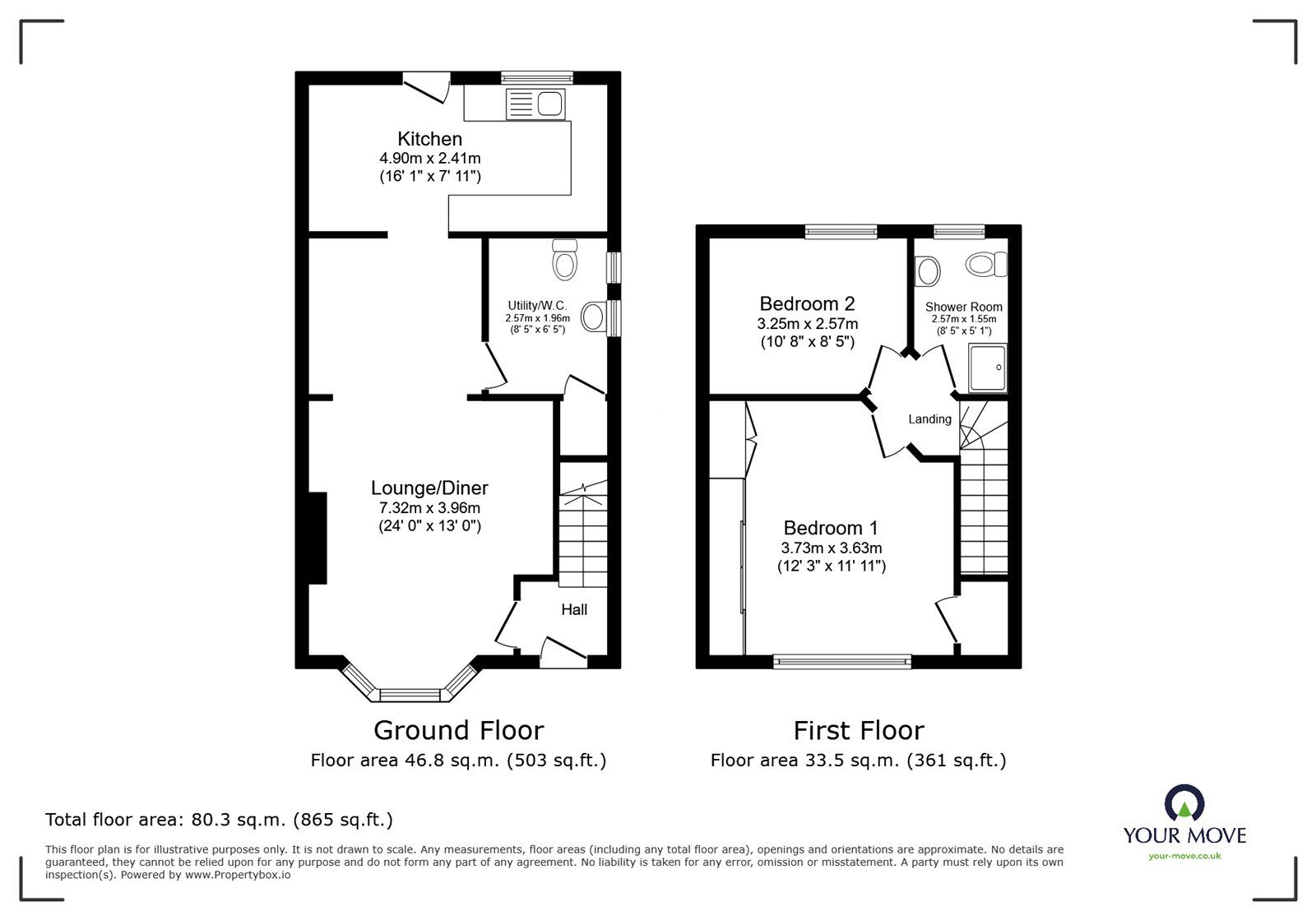 Floorplan of 2 bedroom Semi Detached House to rent, Main Street, Netherseal, Derbyshire, DE12