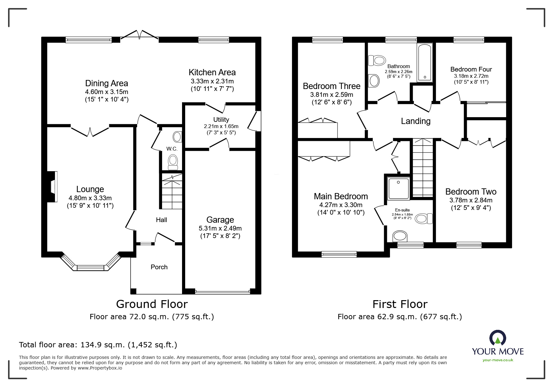 Floorplan of 4 bedroom Detached House for sale, Blueberry Way, Woodville, Derbyshire, DE11