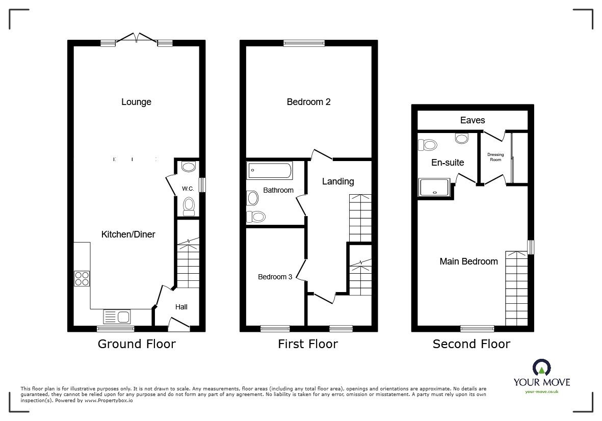 Floorplan of 3 bedroom Semi Detached House to rent, Bluebell Grove, Woodville, Leicestershire, DE11