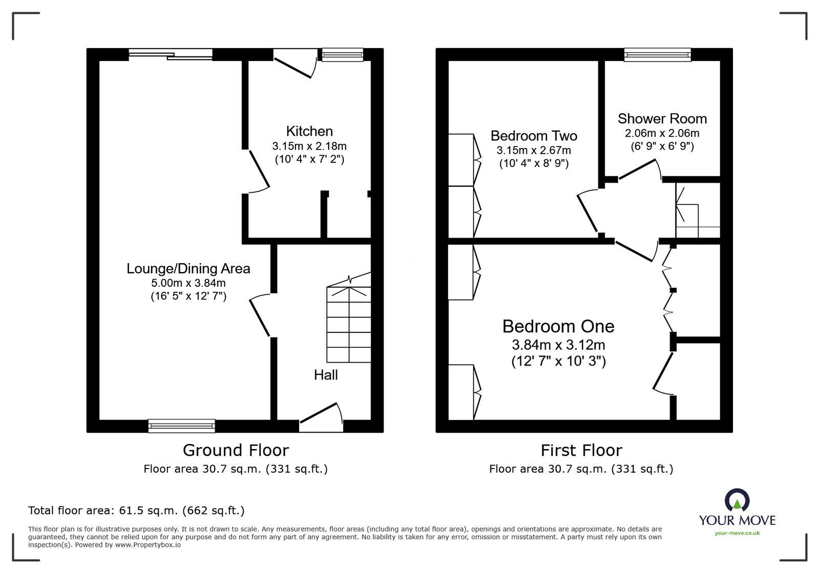 Floorplan of 2 bedroom Semi Detached House for sale, Solney Close, Swadlincote, Derbyshire, DE11
