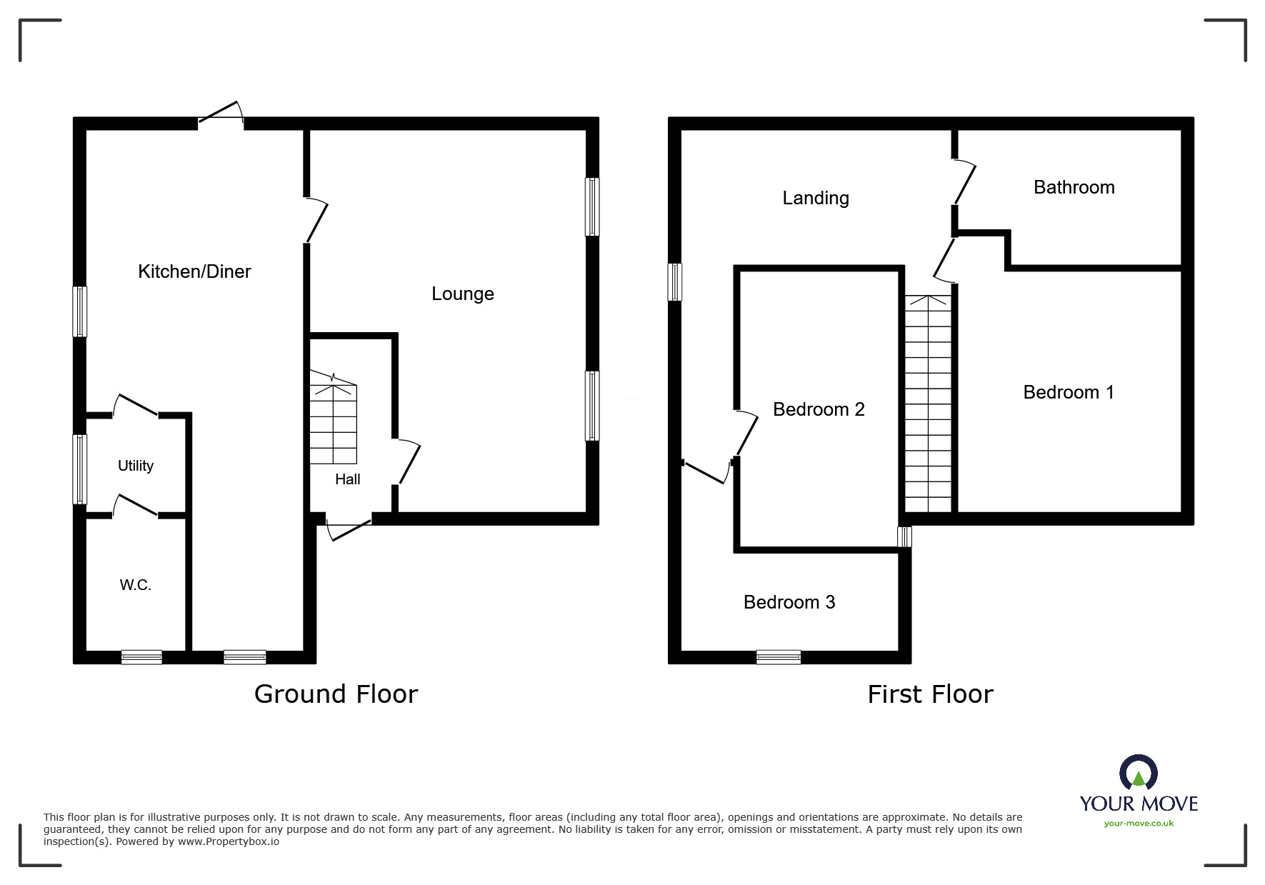 Floorplan of 3 bedroom Detached House to rent, Grangewood, Netherseal, Derbyshire, DE12