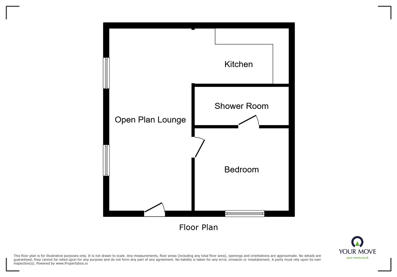 Floorplan of 1 bedroom Flat to rent, West Street, Swadlincote, Derbyshire, DE11