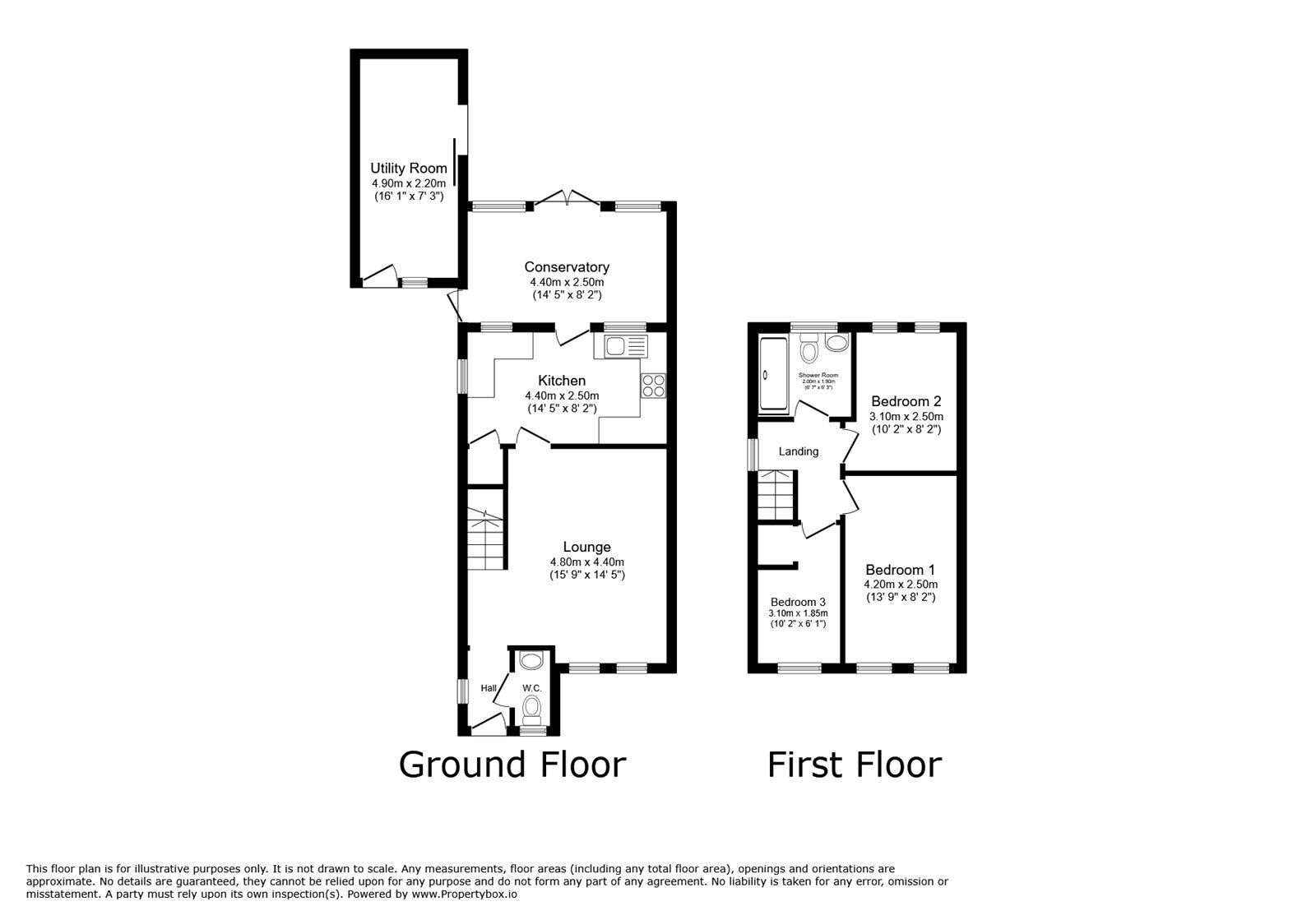 Floorplan of 3 bedroom Detached House for sale, Walnut Close, Newhall, Derbyshire, DE11