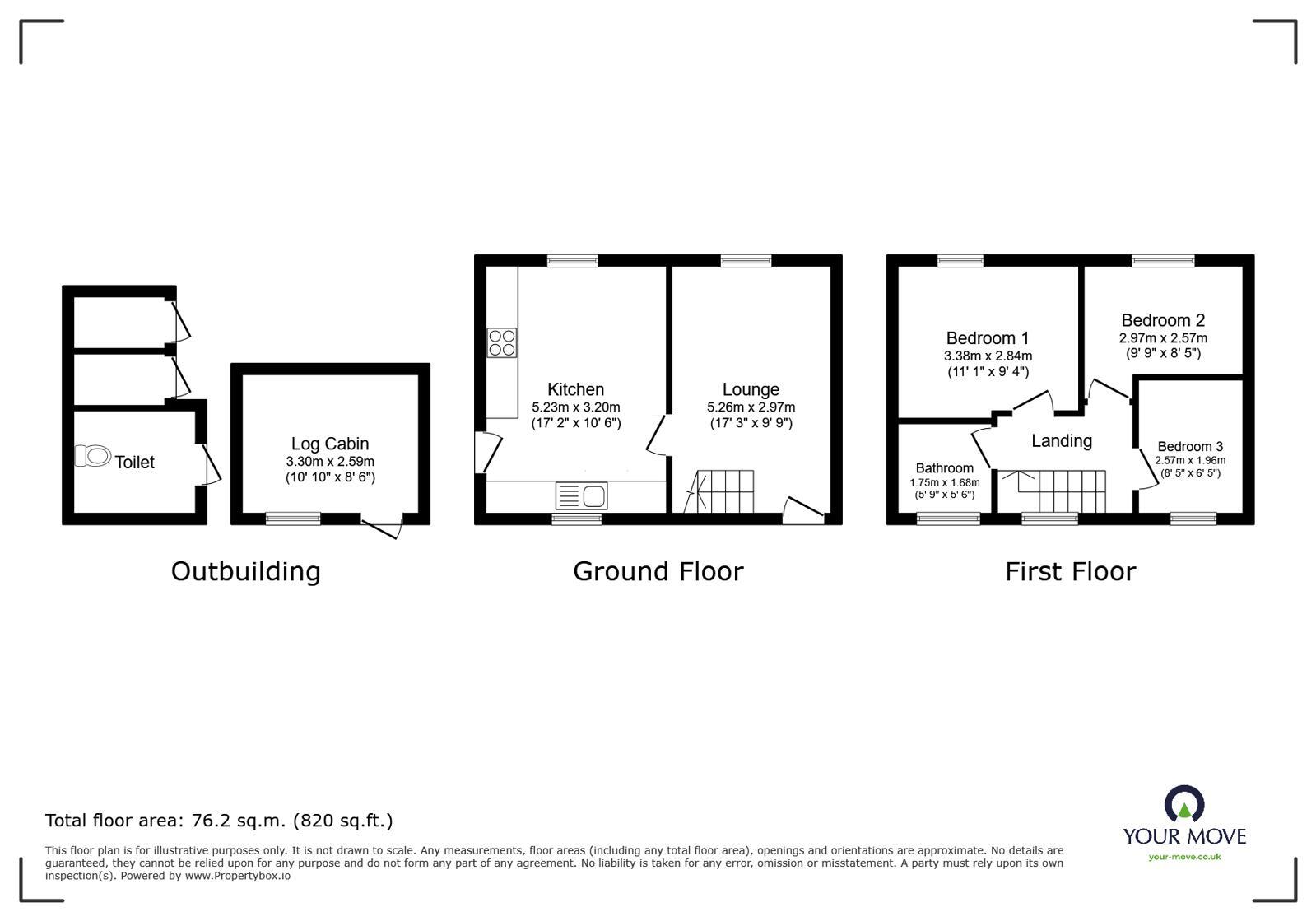 Floorplan of 2 bedroom Semi Detached House for sale, Lincoln Way, Midway, Derbyshire, DE11