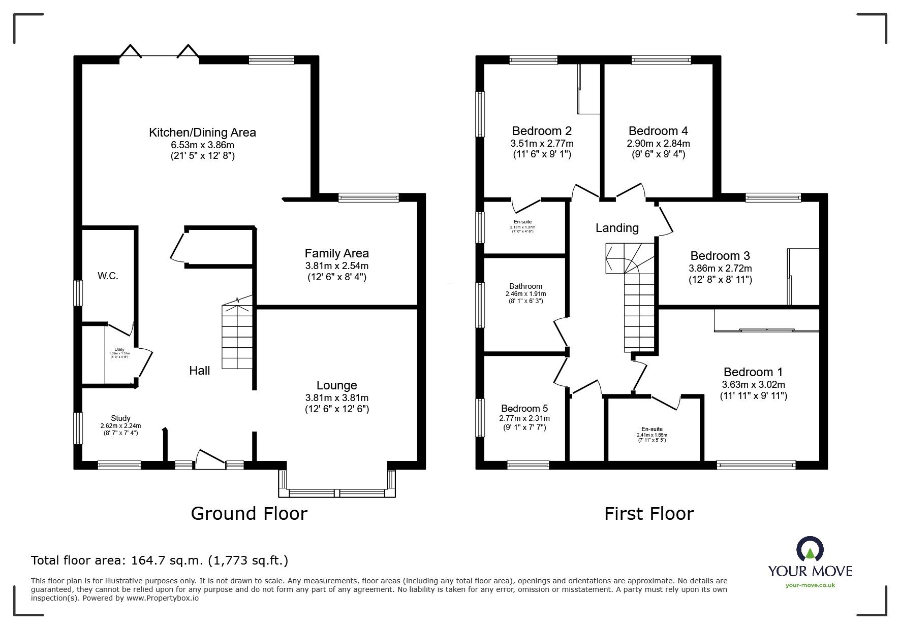 Floorplan of 5 bedroom Detached House for sale, Jade Close, Newhall, Derbyshire, DE11