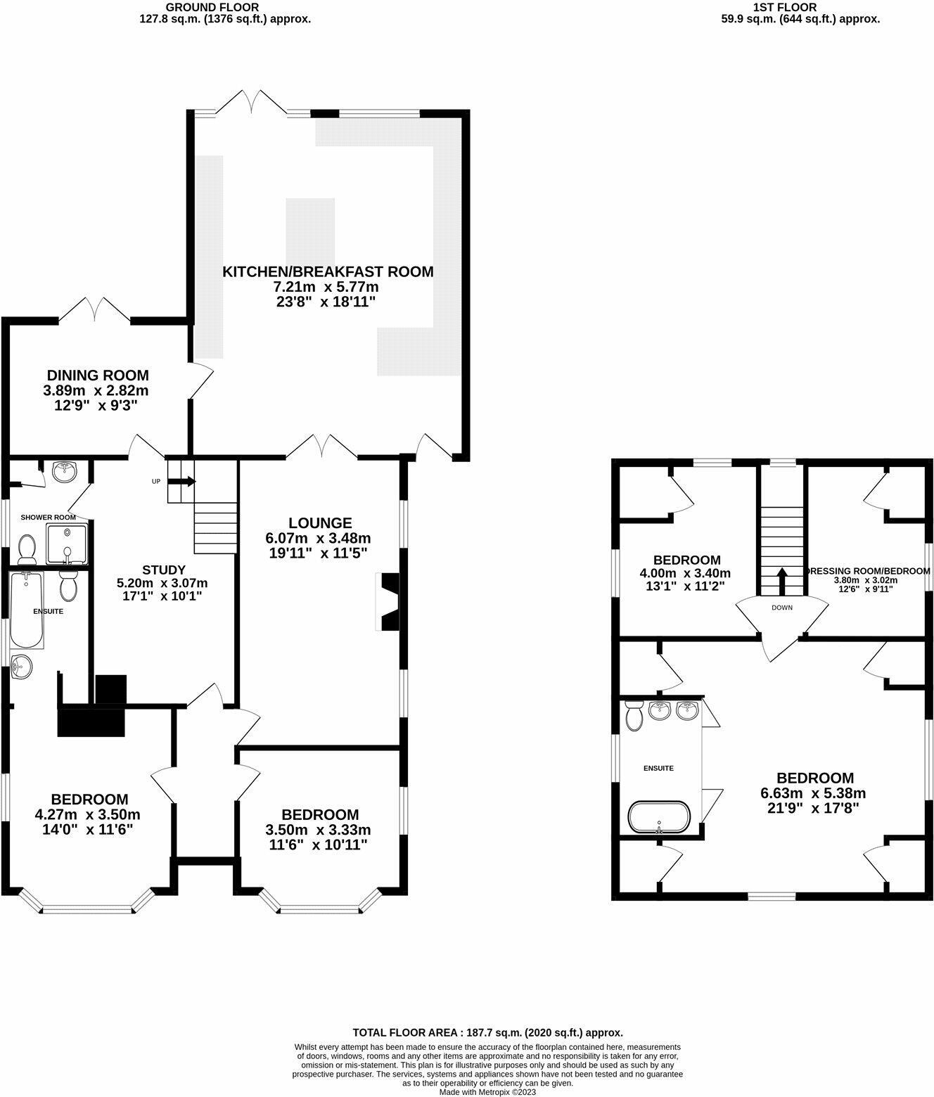 Floorplan of 5 bedroom Detached Bungalow for sale, Hever Road, West Kingsdown, Kent, TN15