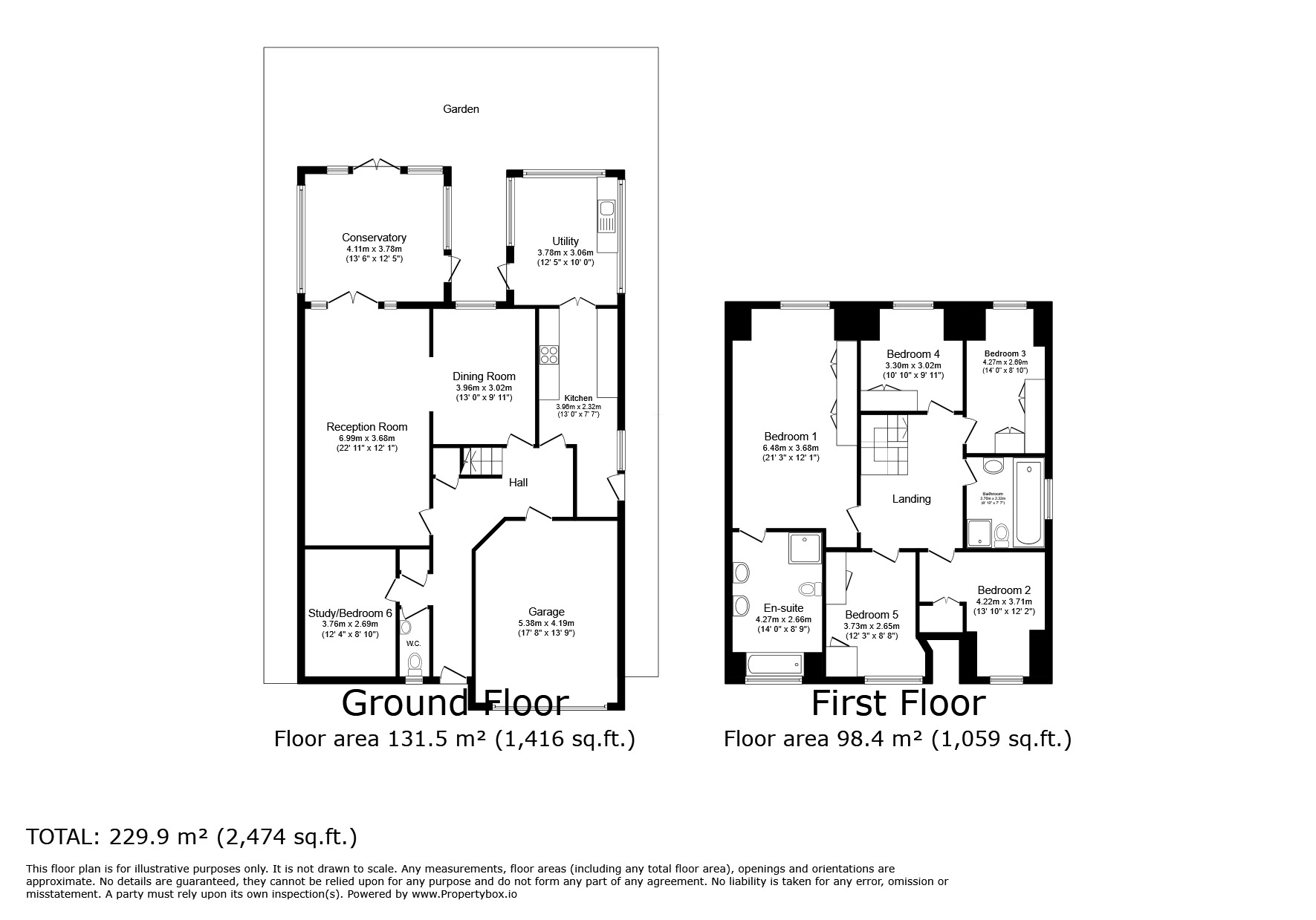 Floorplan of 5 bedroom Detached House for sale, Hever Road, West Kingsdown, Kent, TN15