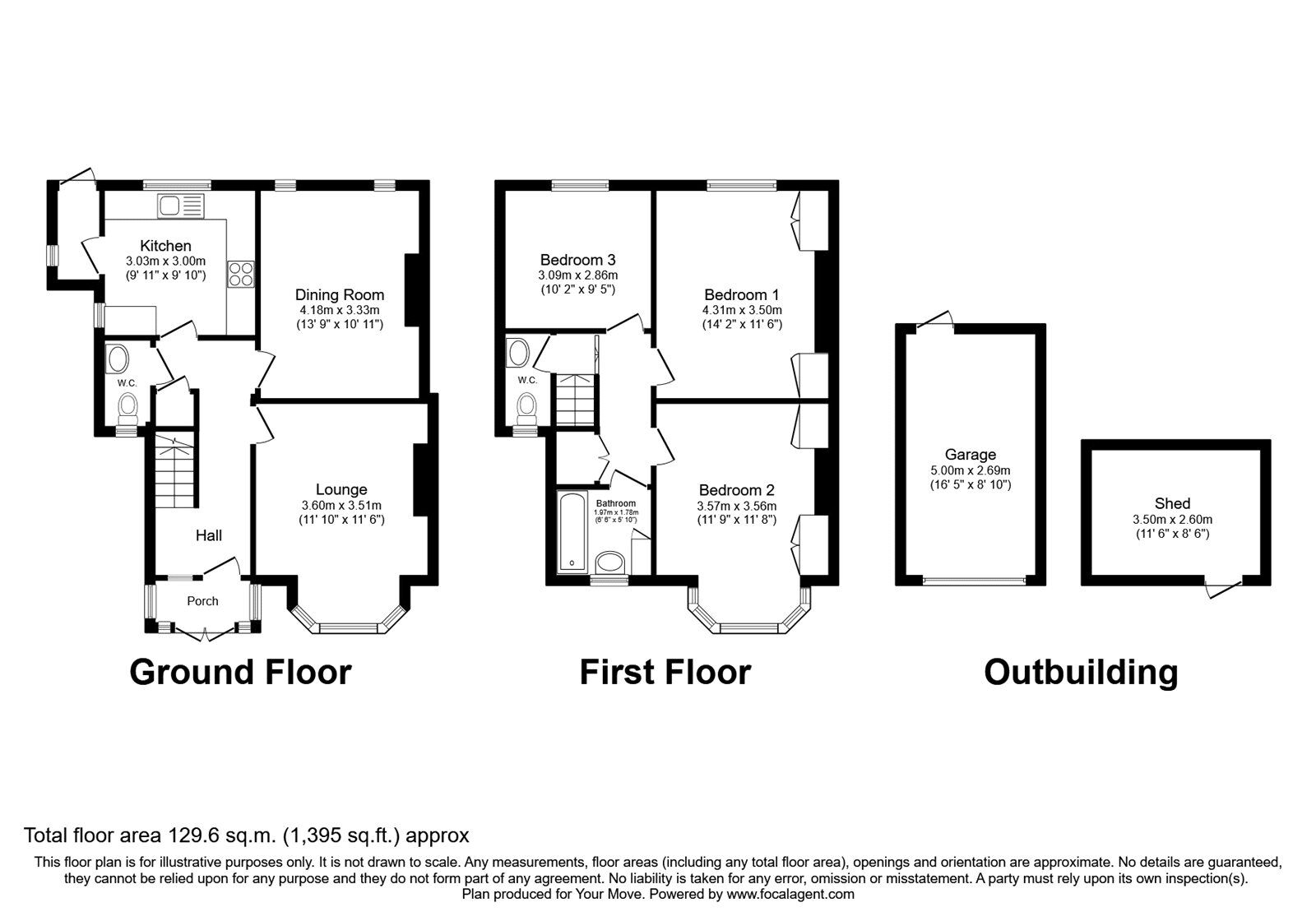 Floorplan of 3 bedroom Semi Detached House for sale, Westmoreland Road, Bromley, BR2