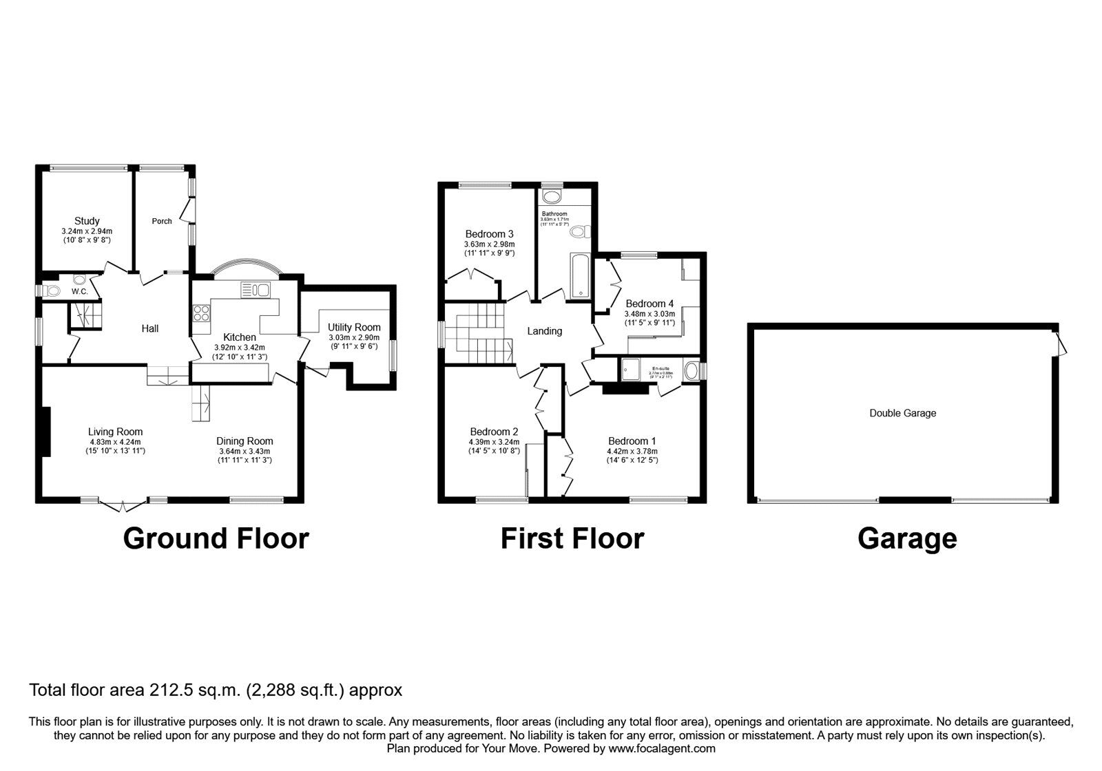 Floorplan of 4 bedroom Detached House for sale, Aycliffe Close, Bromley, BR1