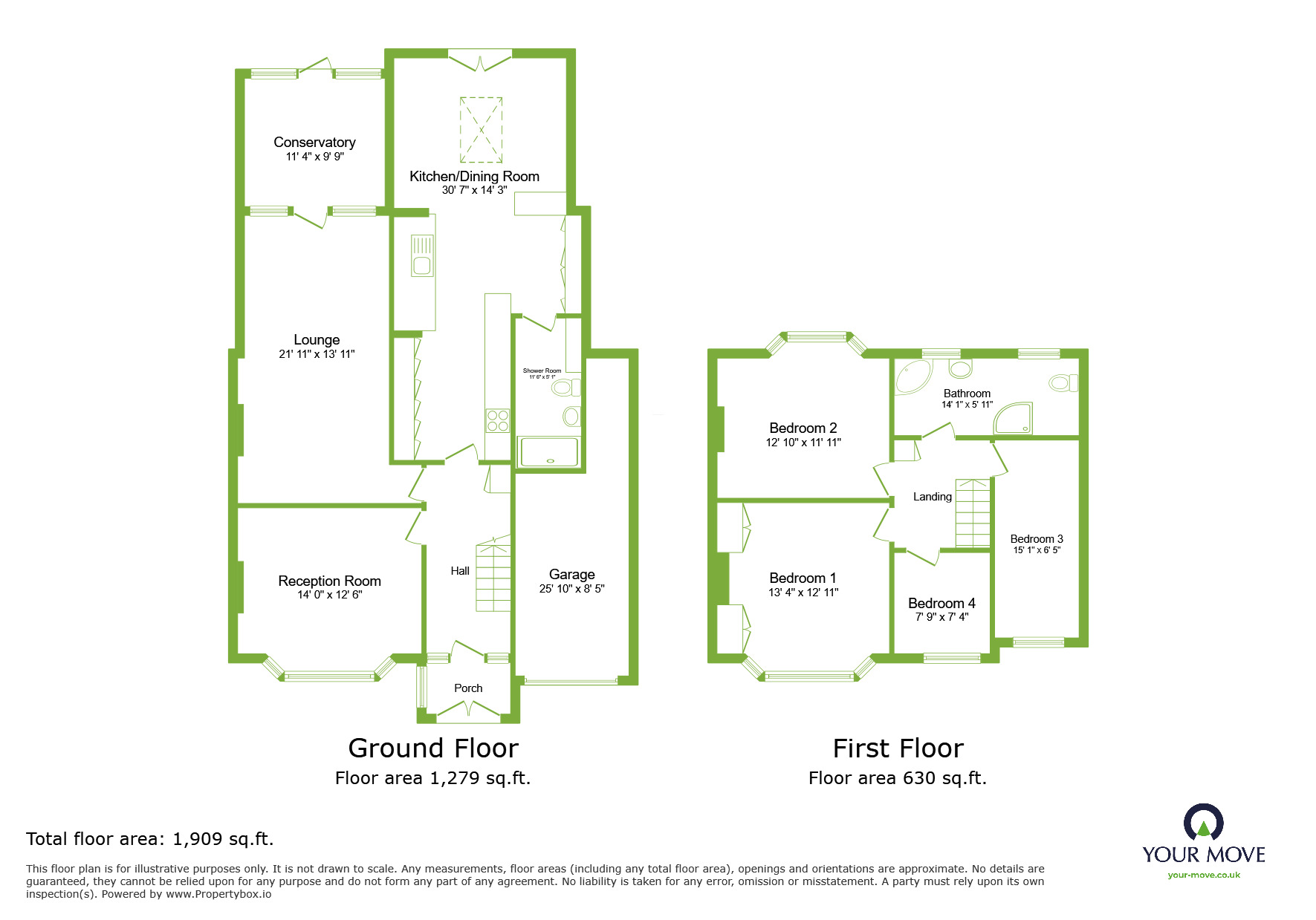 Floorplan of 4 bedroom Semi Detached House for sale, Main Road, Hextable, Kent, BR8