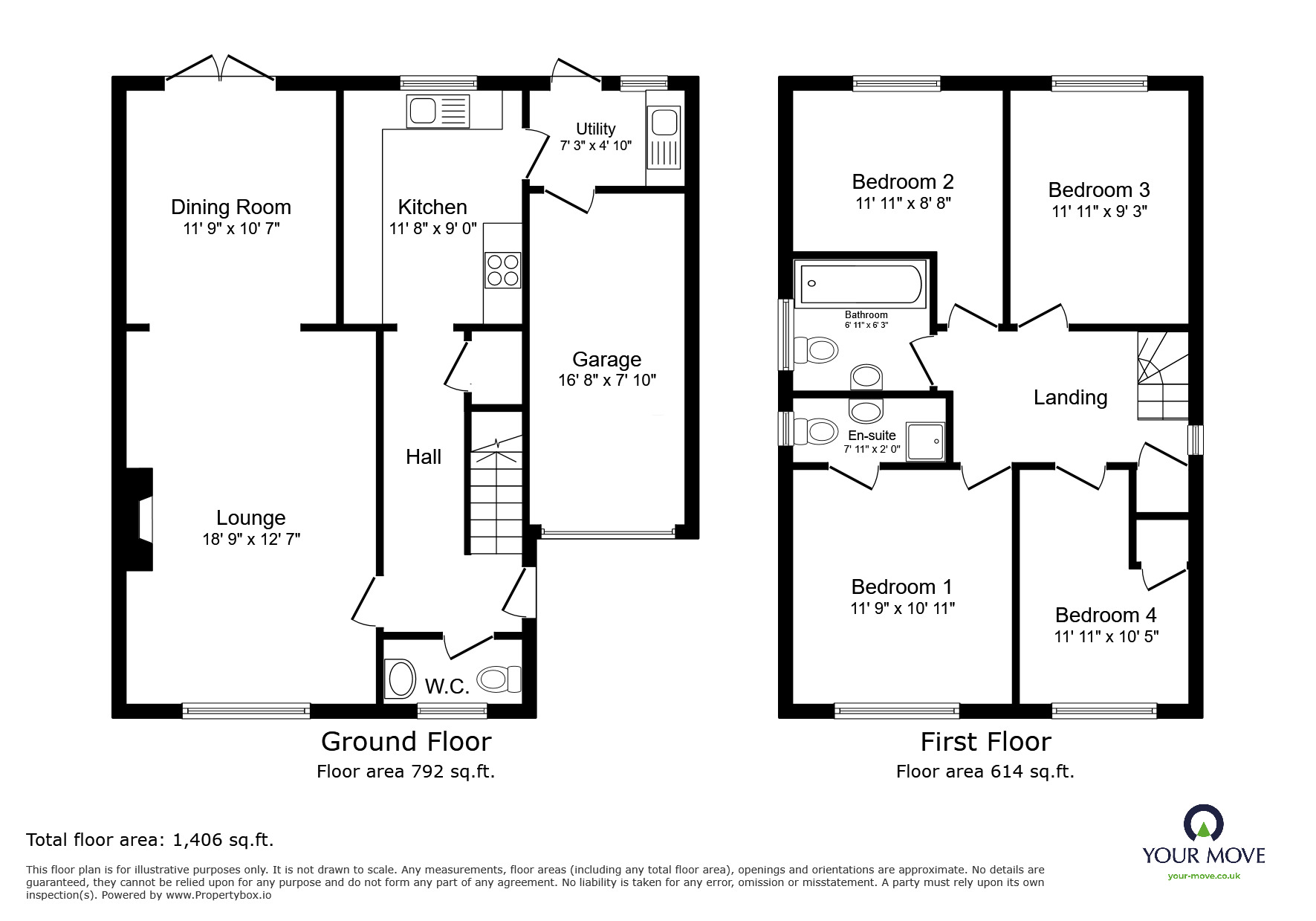 Floorplan of 4 bedroom Detached House for sale, Viking Way, West Kingsdown, Kent, TN15