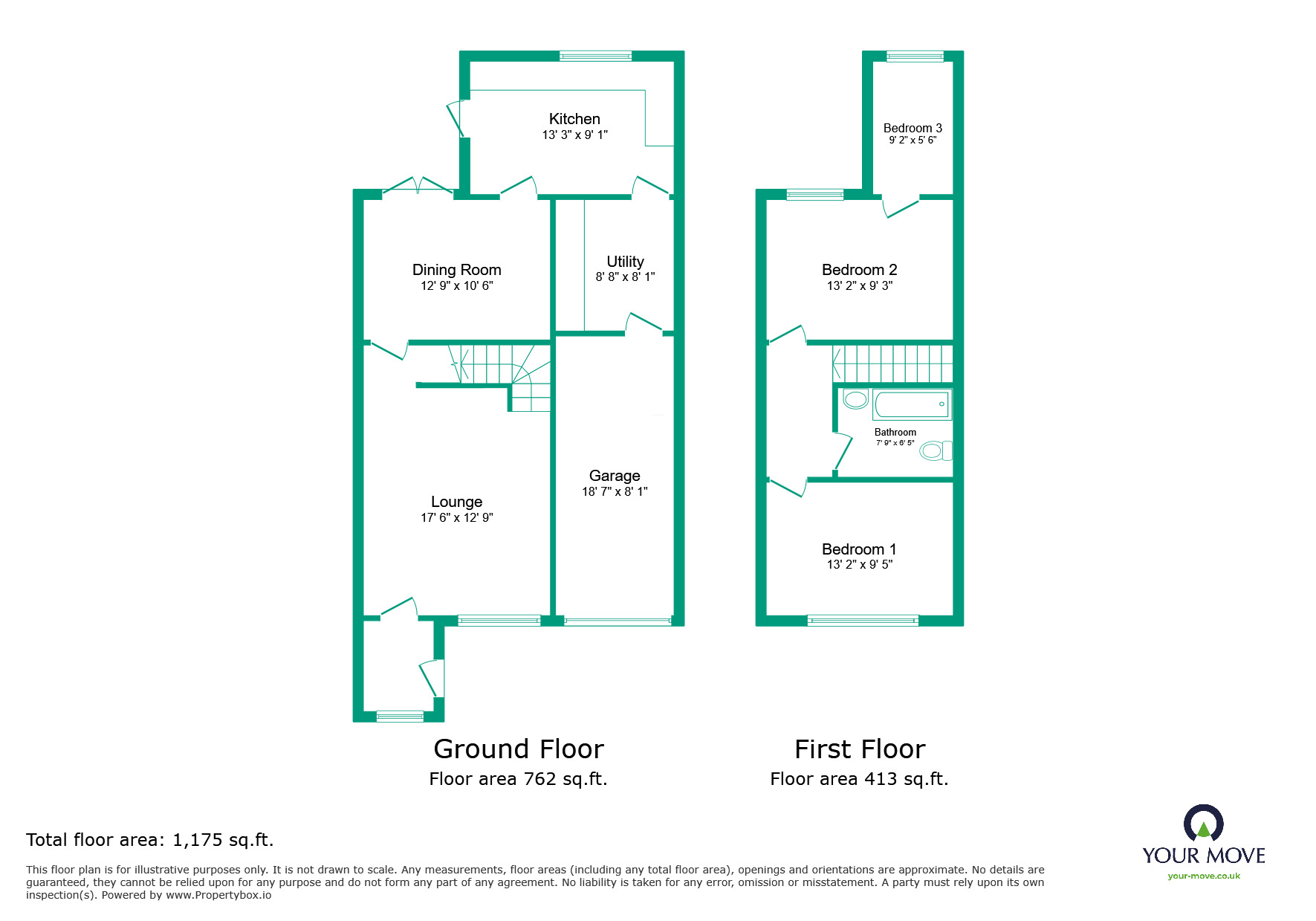 Floorplan of 3 bedroom Semi Detached House for sale, Claremont Road, Hextable, Kent, BR8