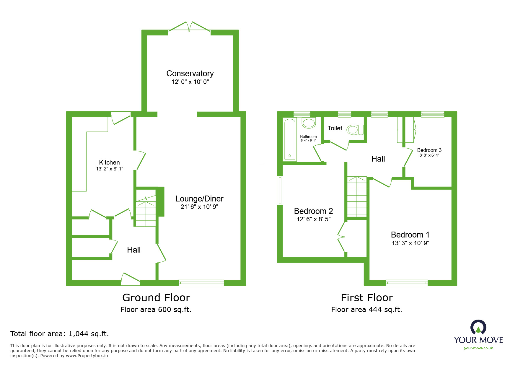 Floorplan of 3 bedroom Semi Detached House for sale, Woodview Road, Swanley, Kent, BR8