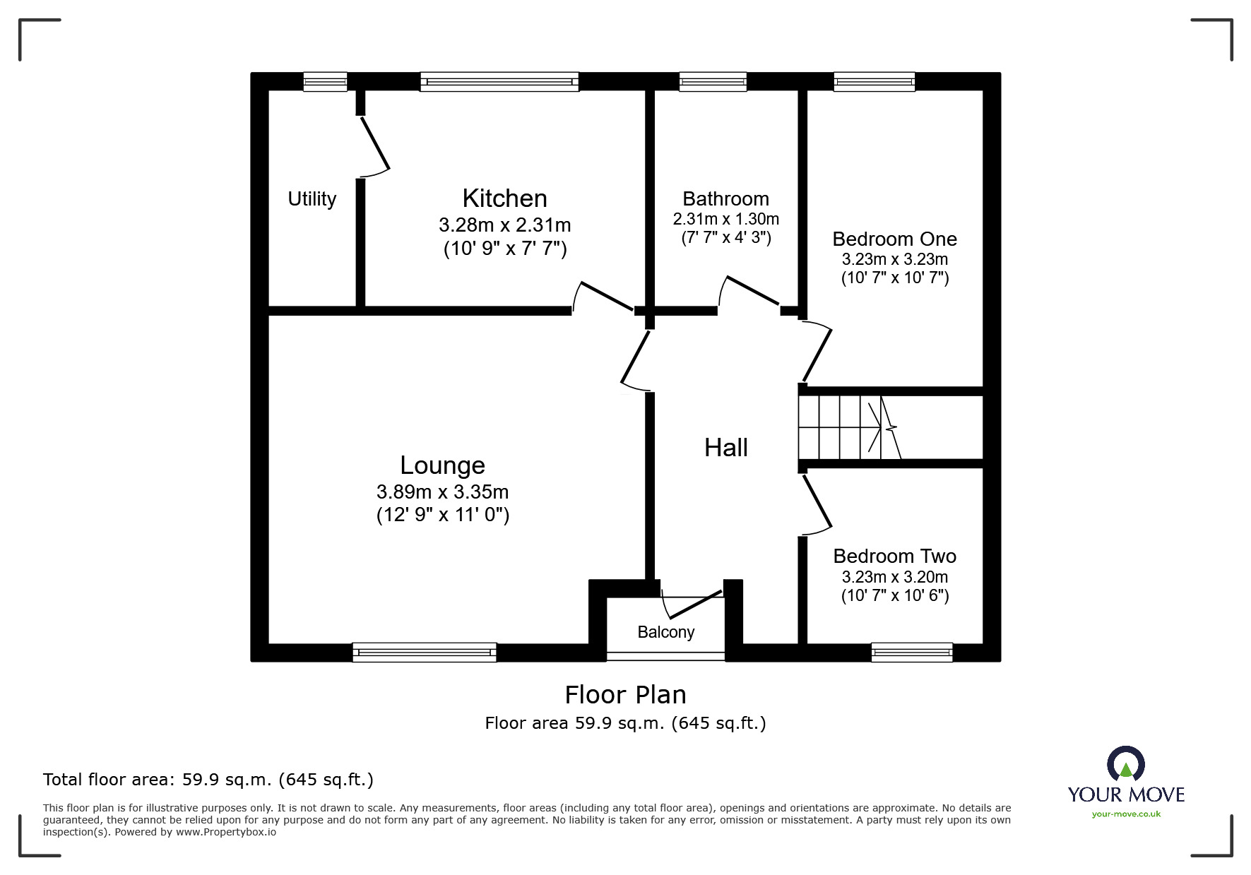 Floorplan of 2 bedroom  Flat for sale, Reeves Crescent, Swanley, Kent, BR8