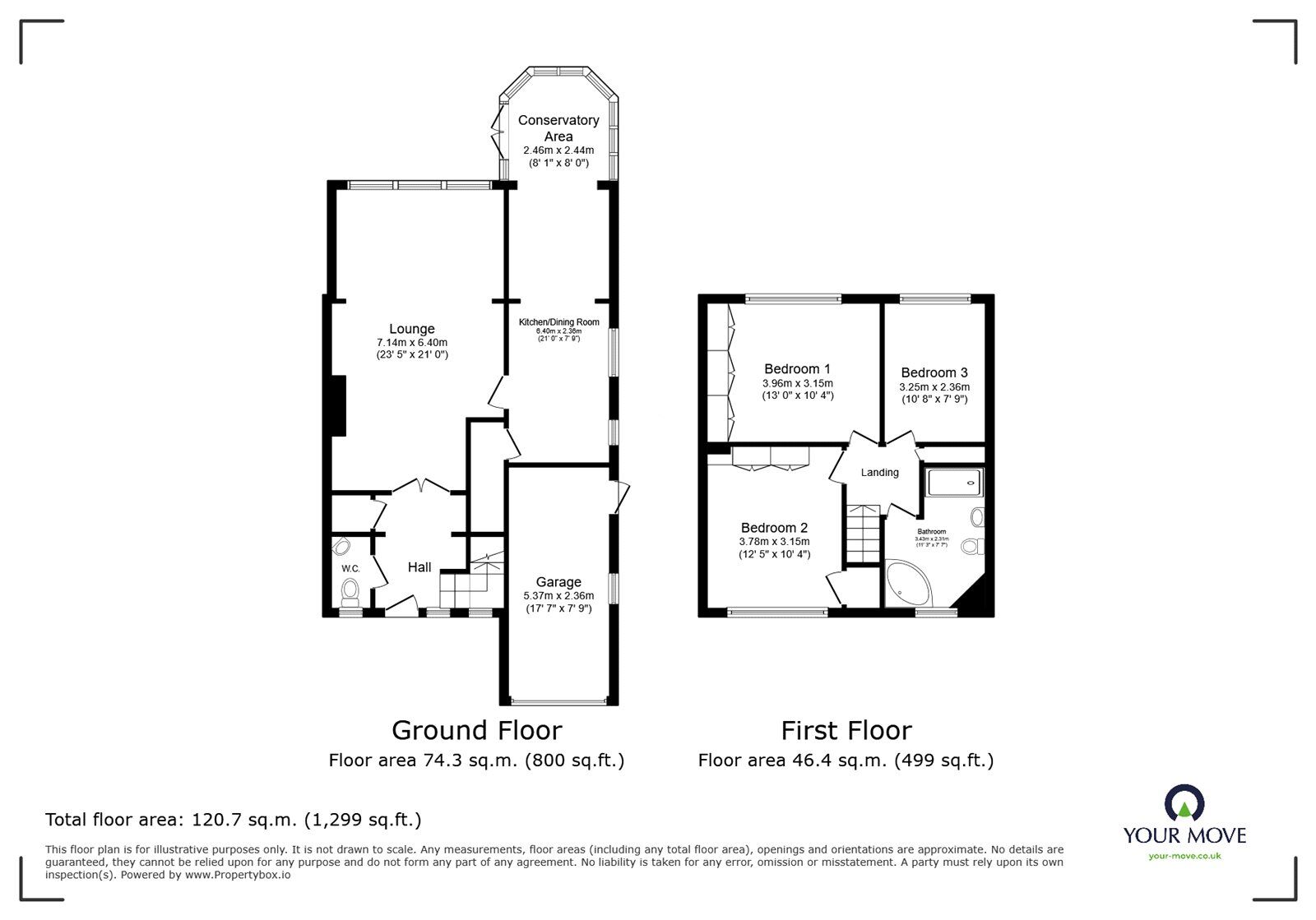 Floorplan of 3 bedroom Semi Detached House for sale, Station Road, Eynsford, Kent, DA4