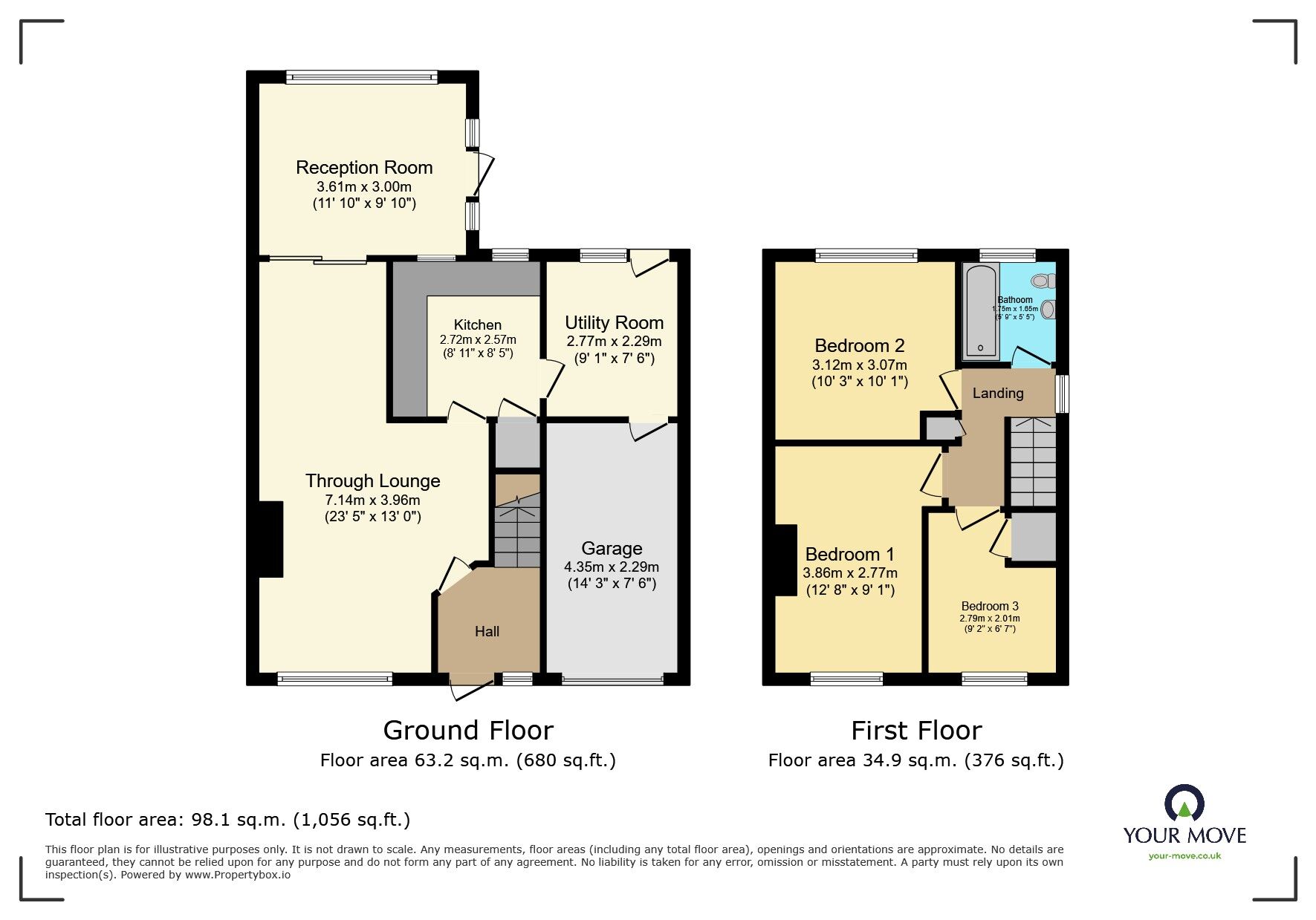 Floorplan of 3 bedroom Semi Detached House for sale, Spurrell Avenue, Bexley, Kent, DA5